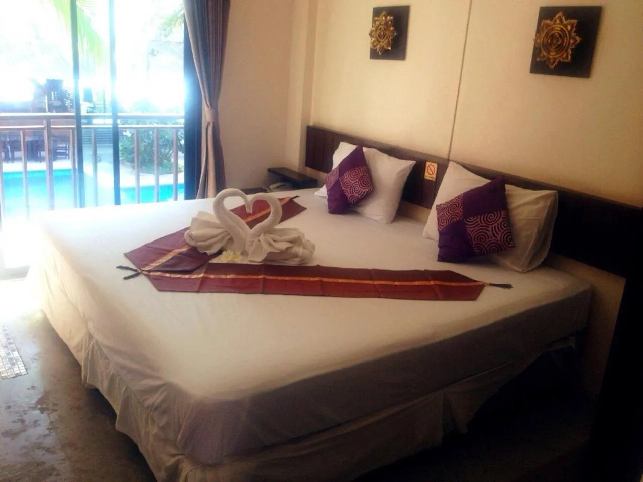 Bed in Monsane River Kwai Resort