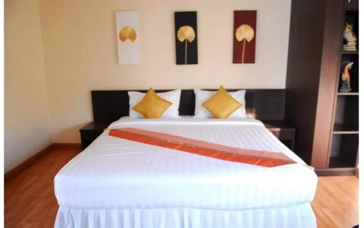 Bed in Monsane River Kwai Resort