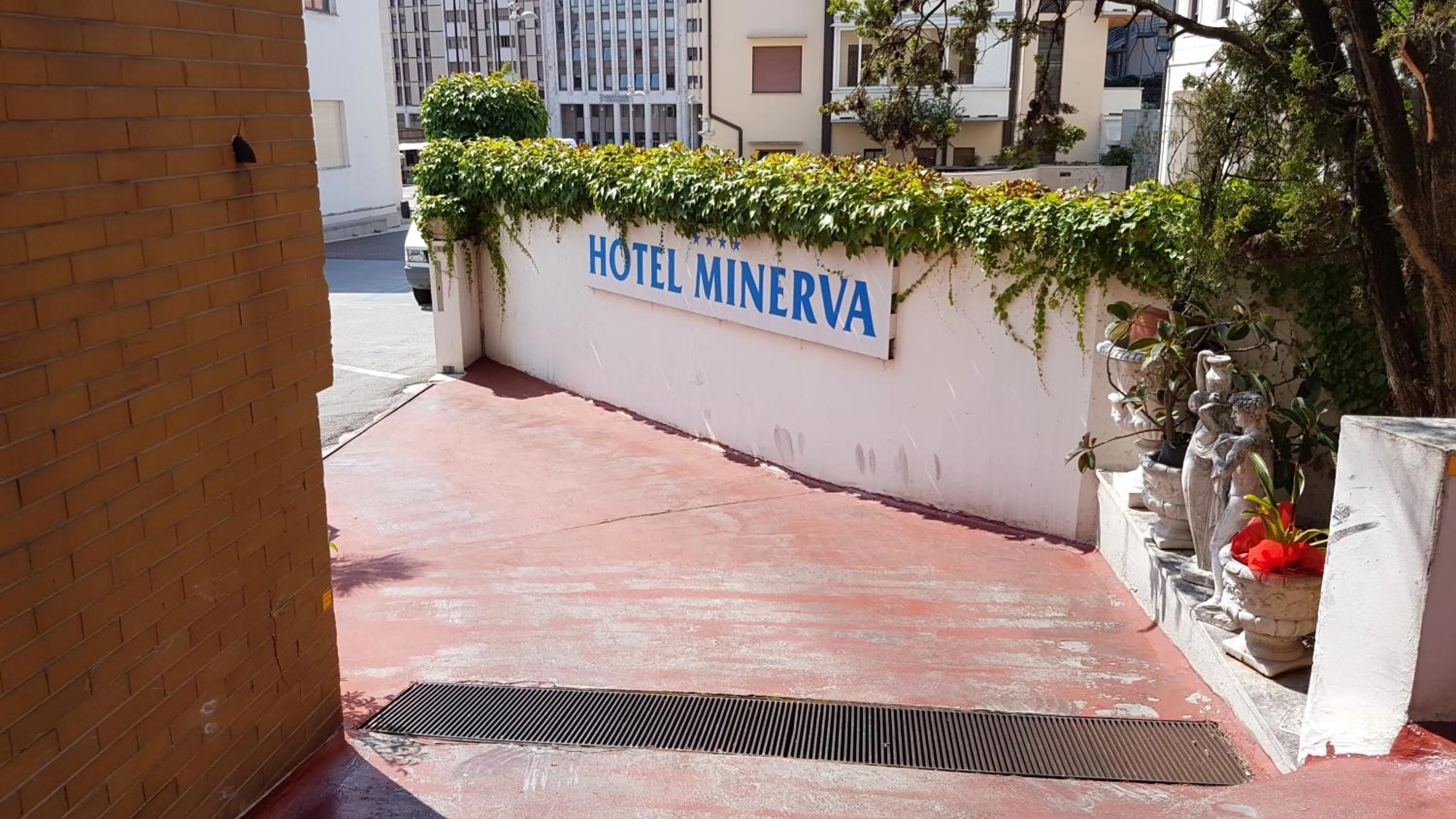 Quiet street view in Hotel Minerva