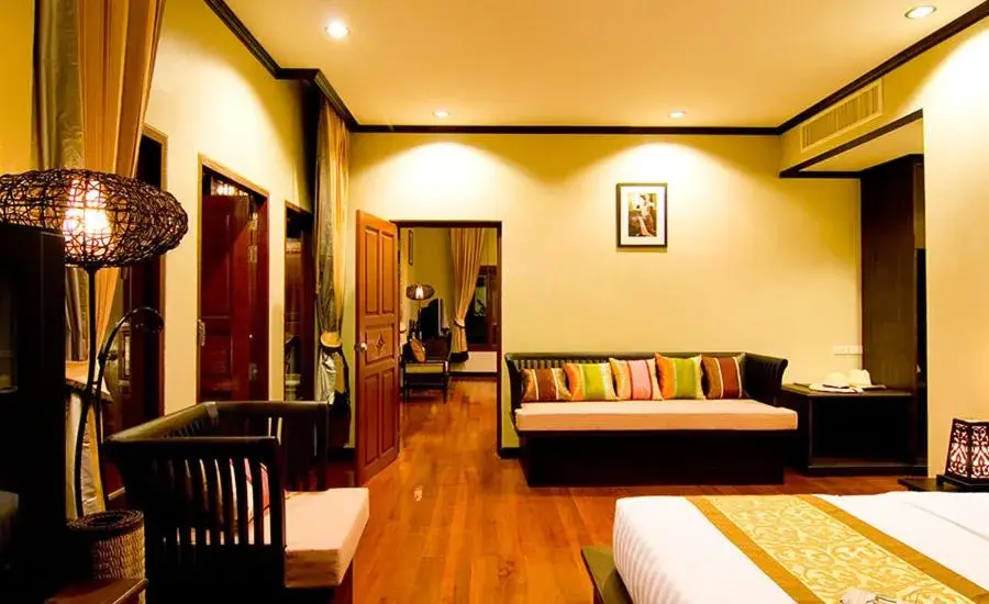 Seating area, Bed in Kanok Buri Resort Seating area, Bed in Kanok Buri Resort