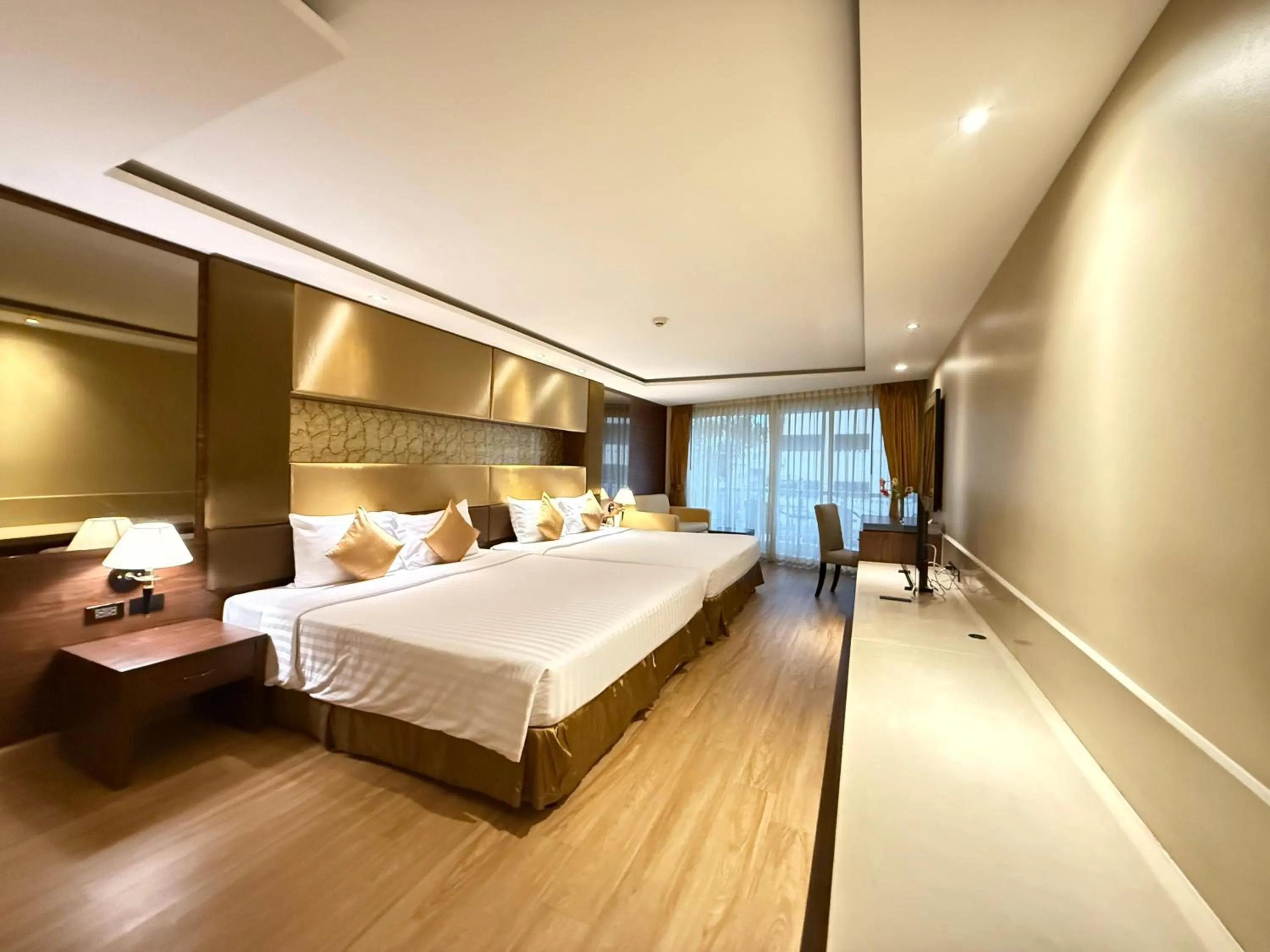View (from property/room), Bed in Nova Gold Hotel Pattaya