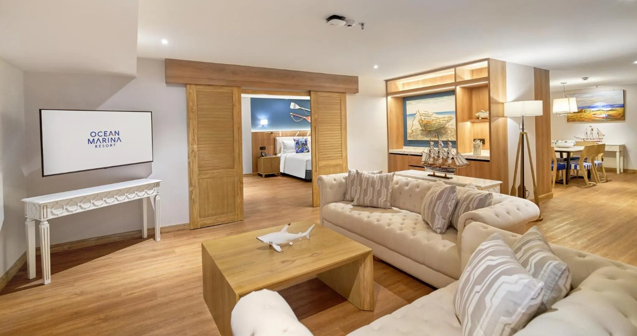 Living room in Ocean Marina Resort Pattaya Jomtien