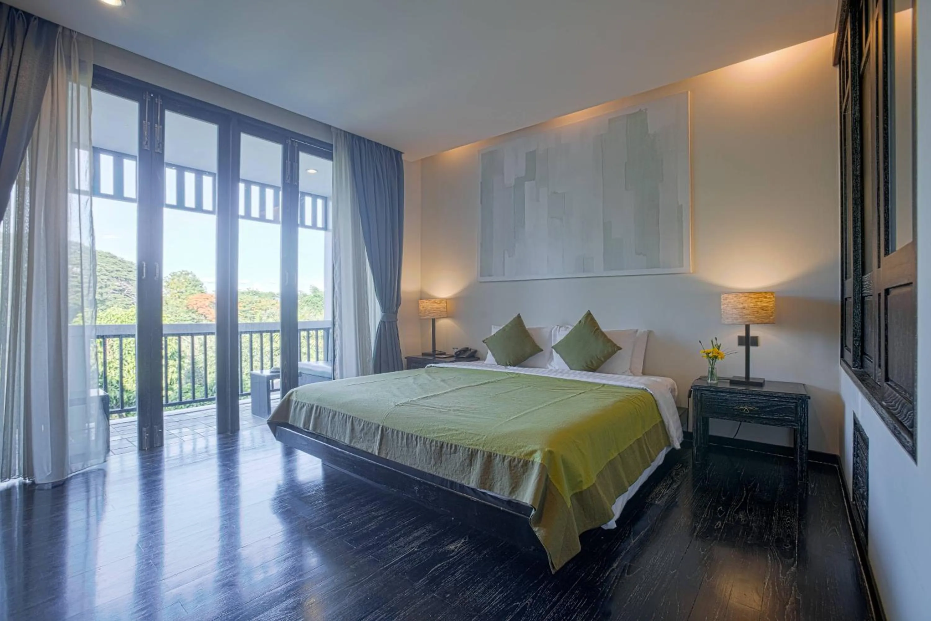 Bed in Aruntara Riverside Boutique Hotel