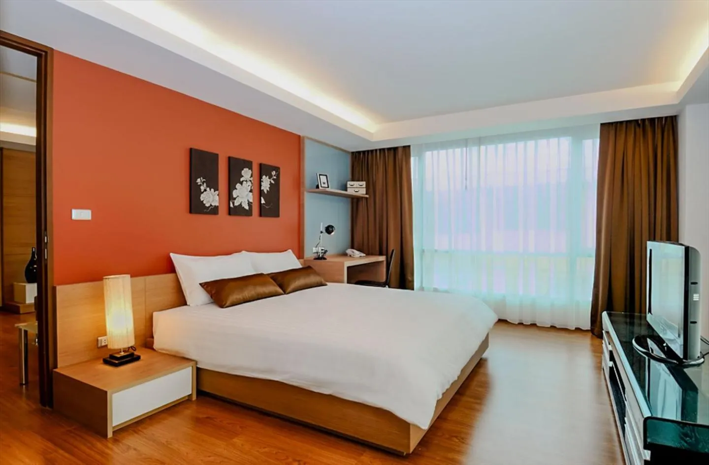 Bedroom, Bed in Olive Hotel & Residence Bangkok Sukhumvit 101 near True Digital Park