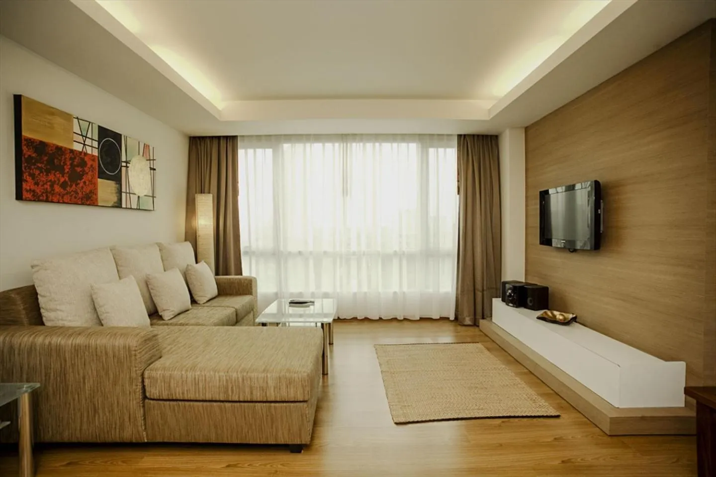 Living room, Bed in Olive Hotel & Residence Bangkok Sukhumvit 101 near True Digital Park