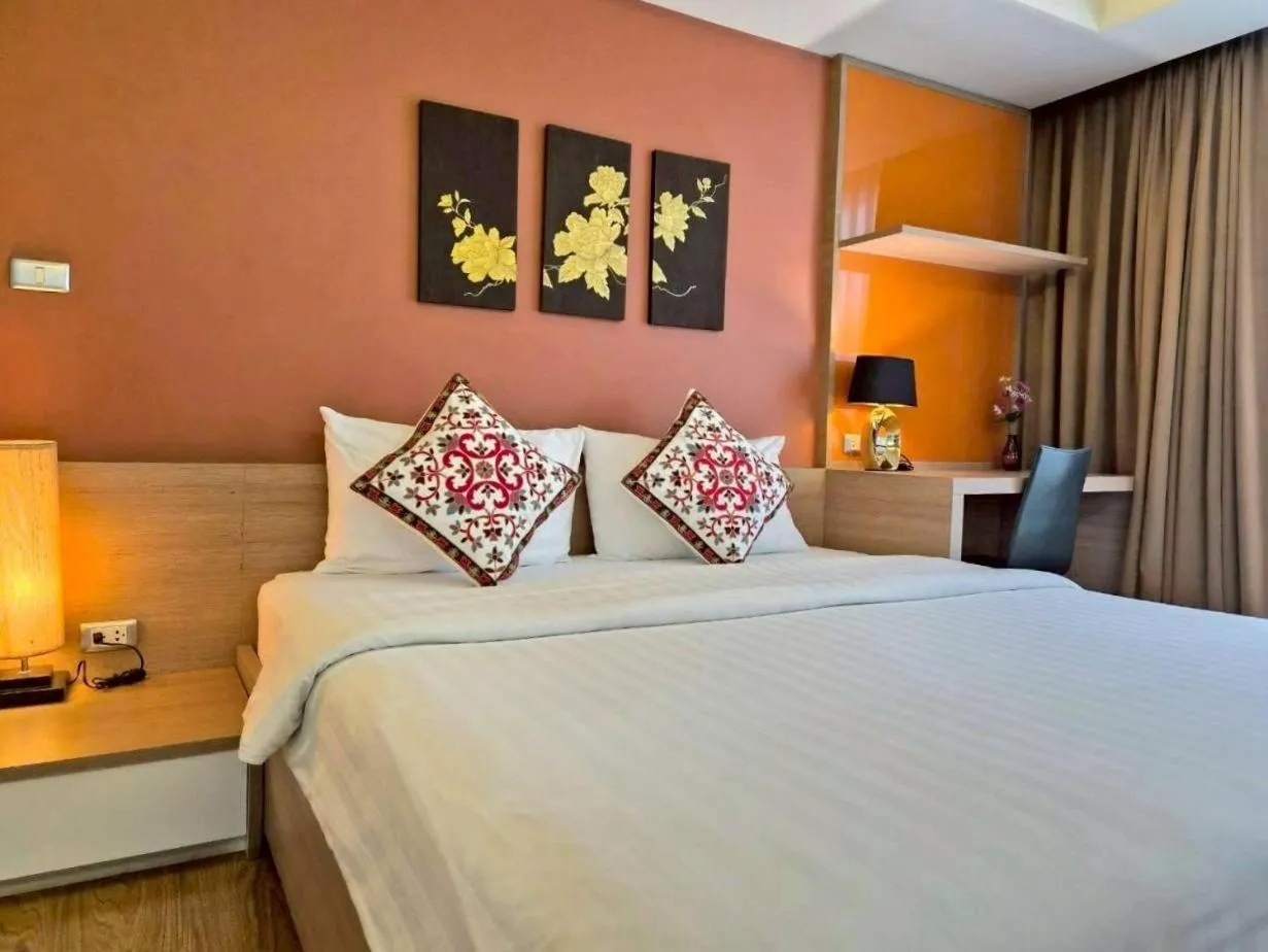 Bedroom, Bed in Olive Hotel & Residence Bangkok Sukhumvit 101 near True Digital Park