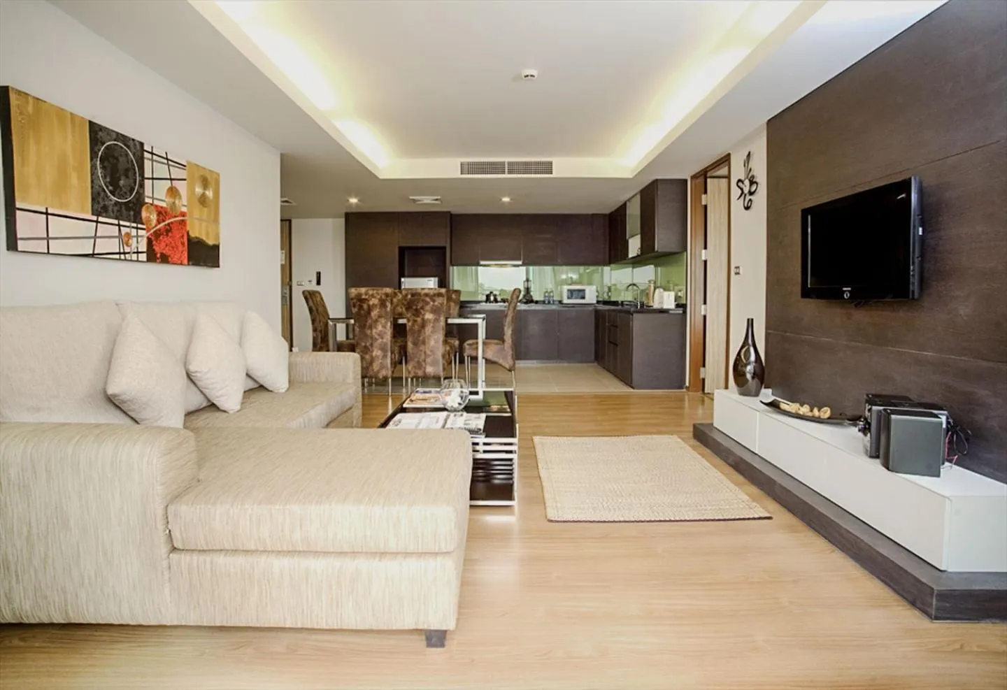 Living room in Olive Hotel & Residence Bangkok Sukhumvit 101 near True Digital Park