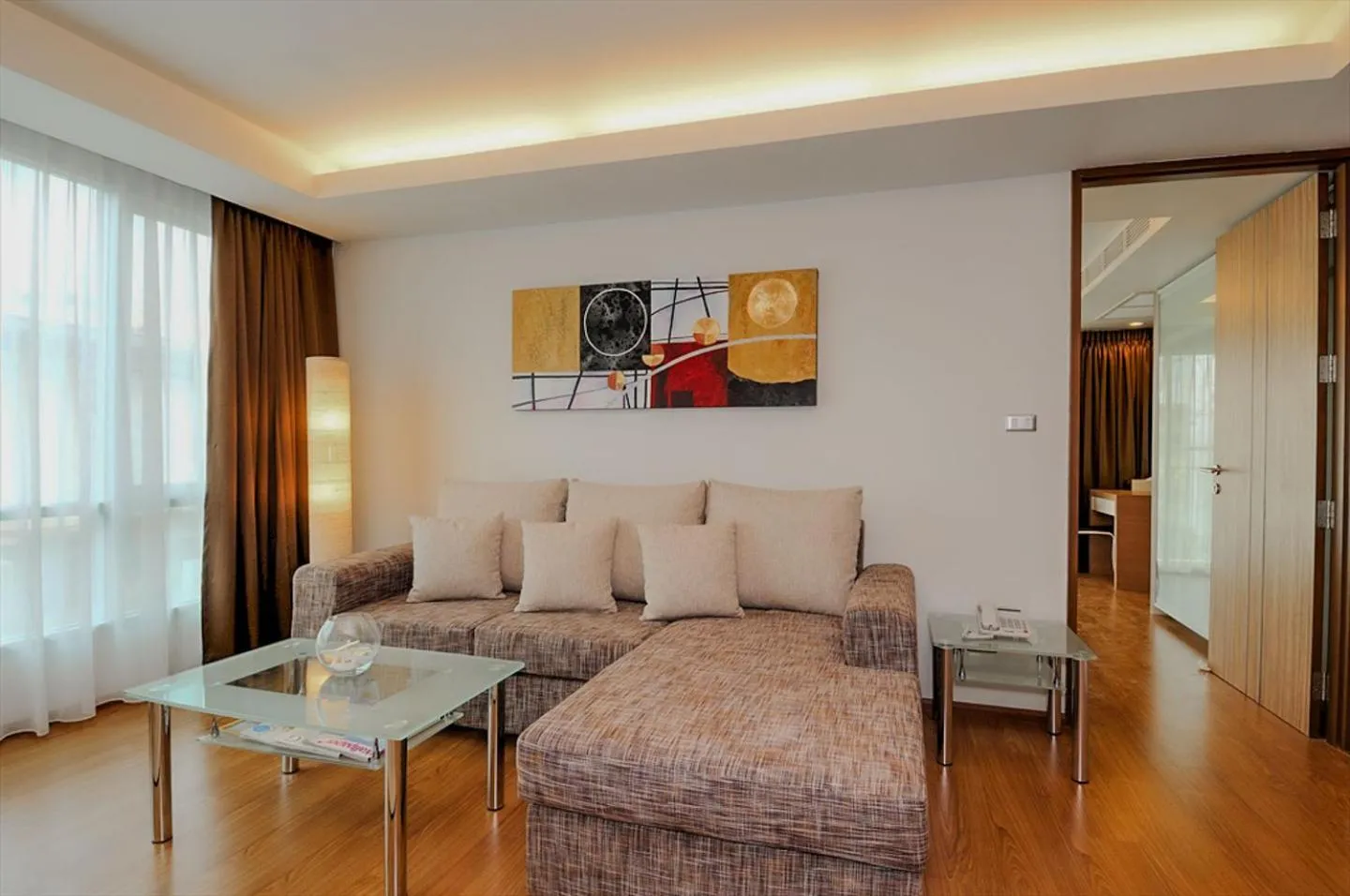 Living room in Olive Hotel & Residence Bangkok Sukhumvit 101 near True Digital Park