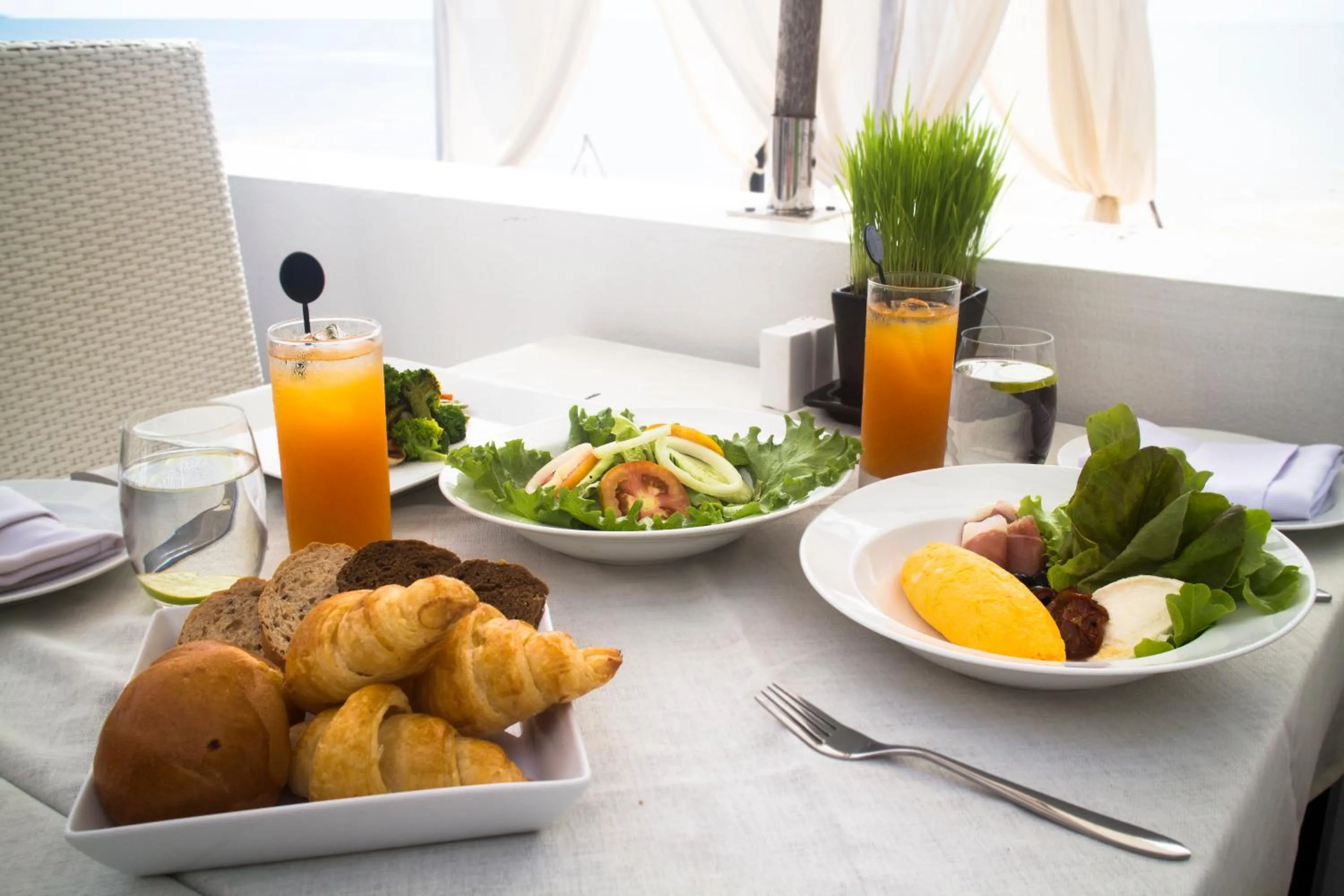 American breakfast in Aava Resort and Spa