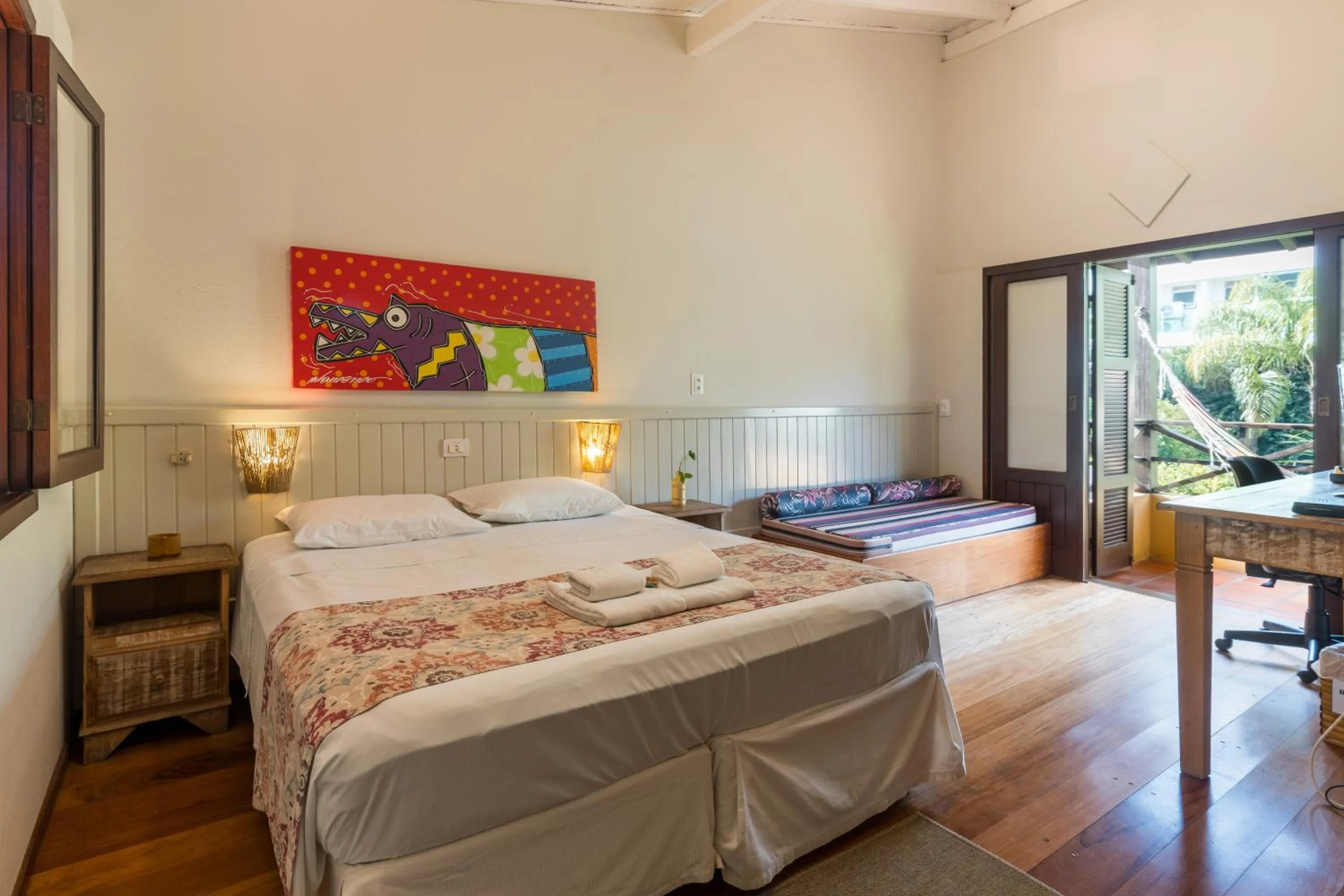 Bed in Pousada Vila Tamarindo Eco Lodge