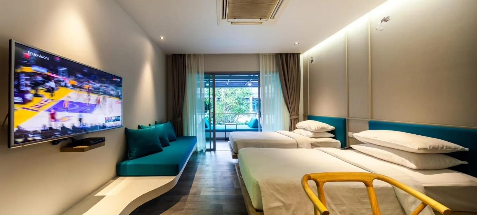 Bed in Bann Pantai Resort