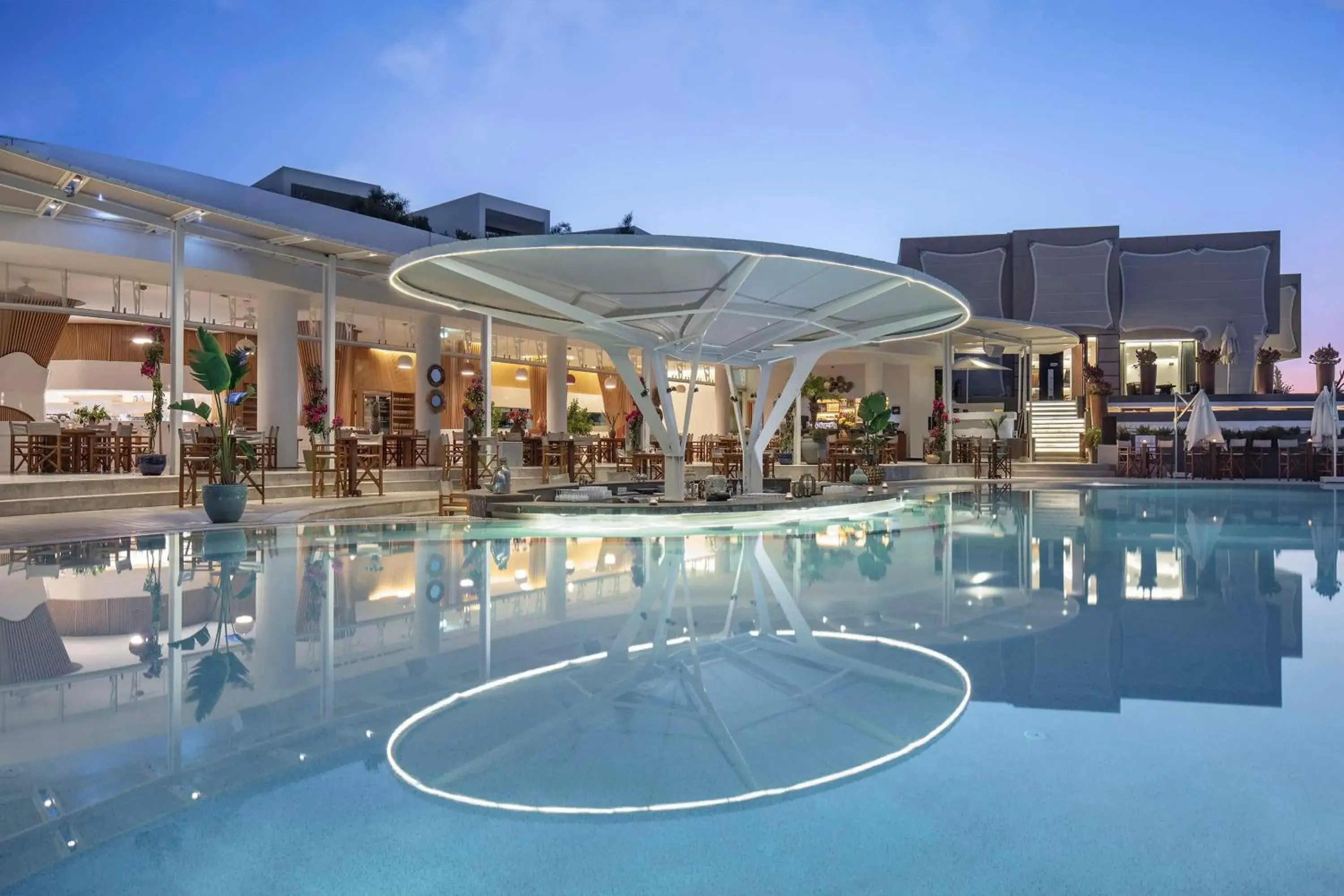 Pool view in Susona Bodrum, LXR Hotels & Resorts Pool view in Susona Bodrum, LXR Hotels & Resorts