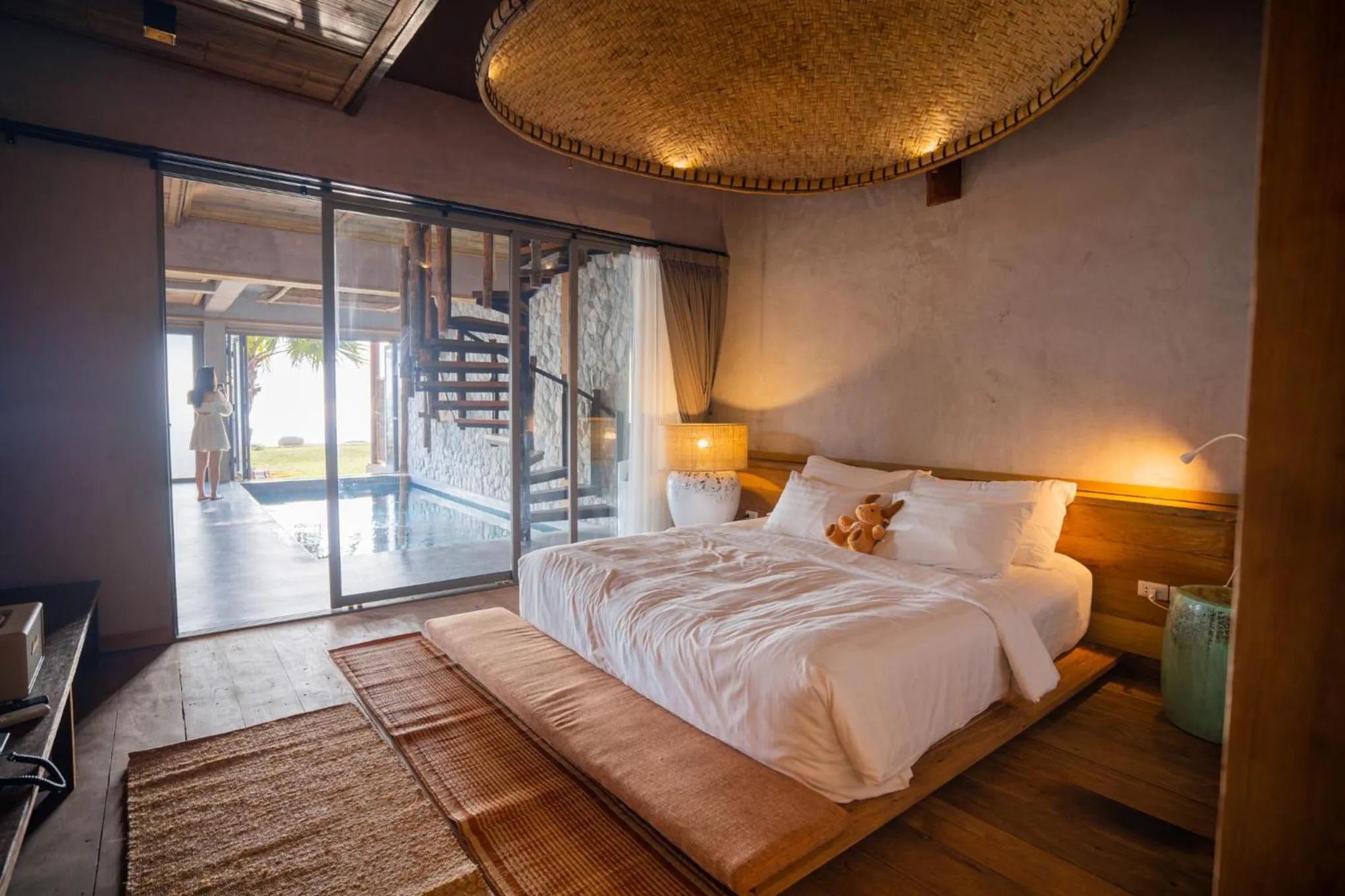 Bedroom, Bed in LA A NATU Sam Roi Yot