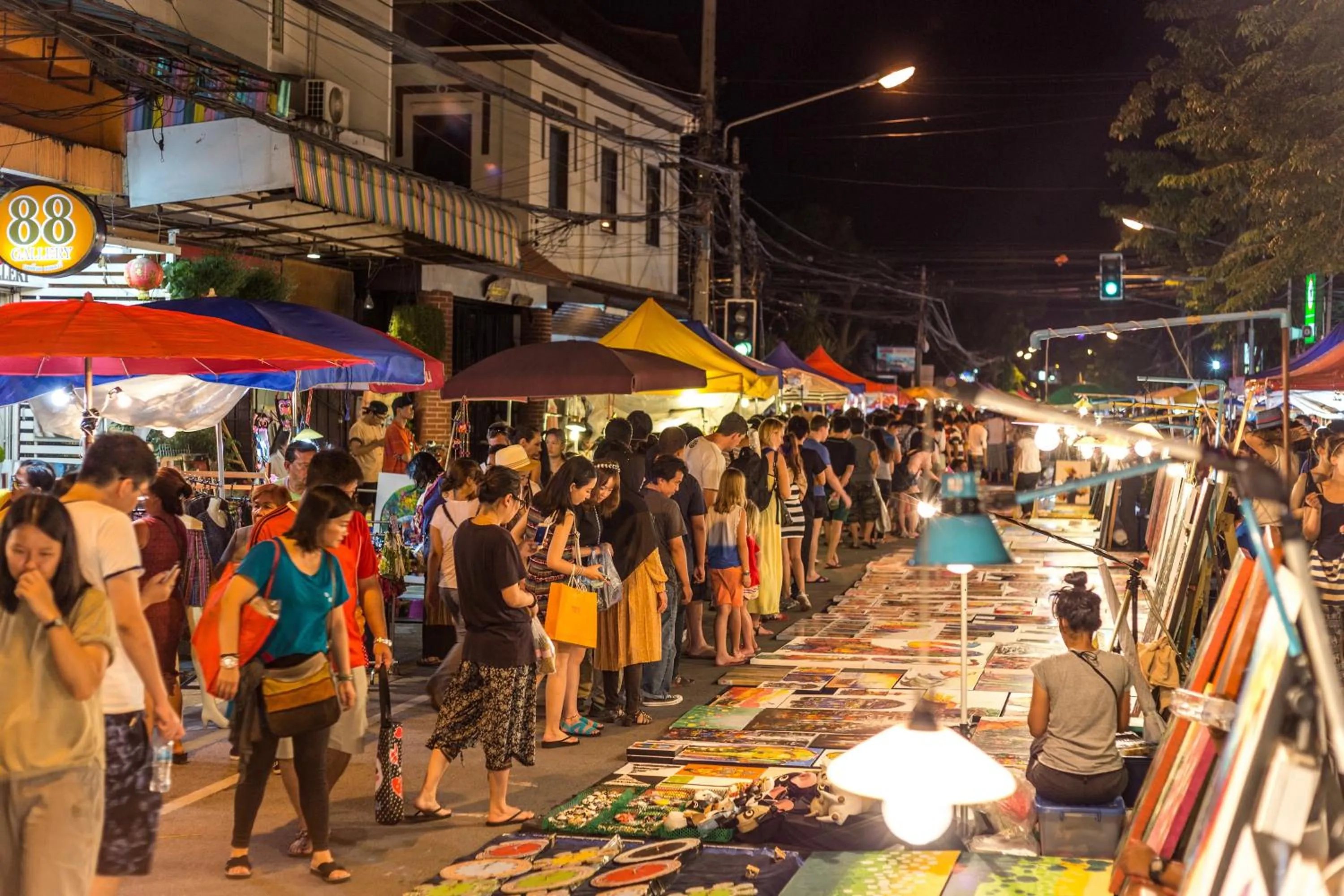 People in Parasol Inn Chiang Mai Old City