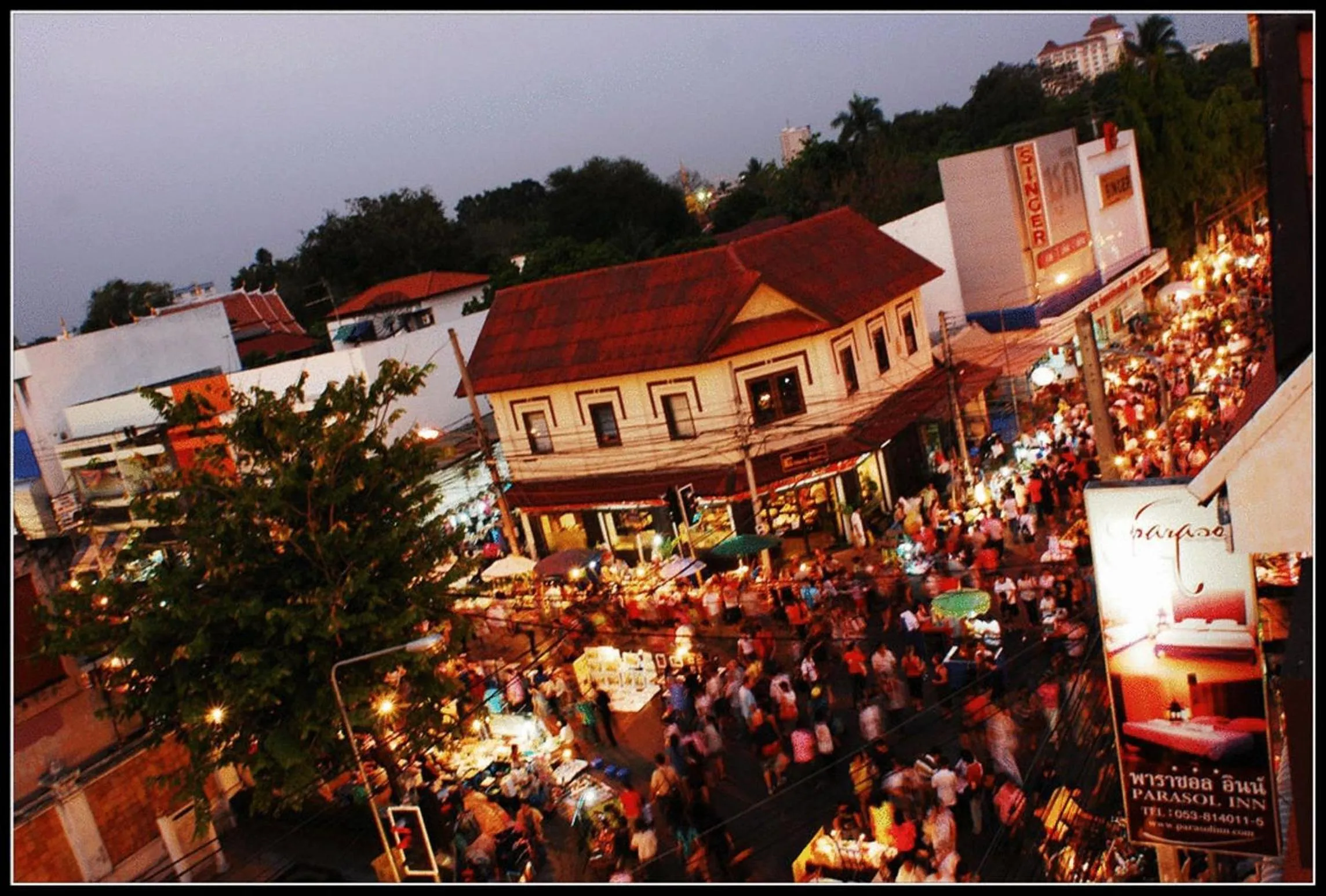 Bird's eye view in Parasol Inn Chiang Mai Old City