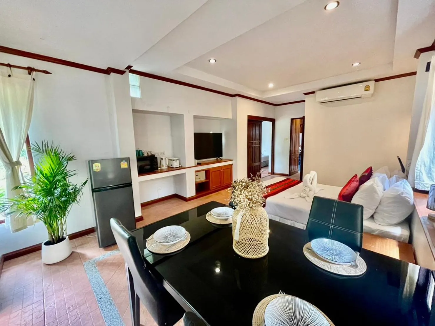 Bedroom, Bed in Samui Honey Cottages Beach Resort - SHA Extra Plus