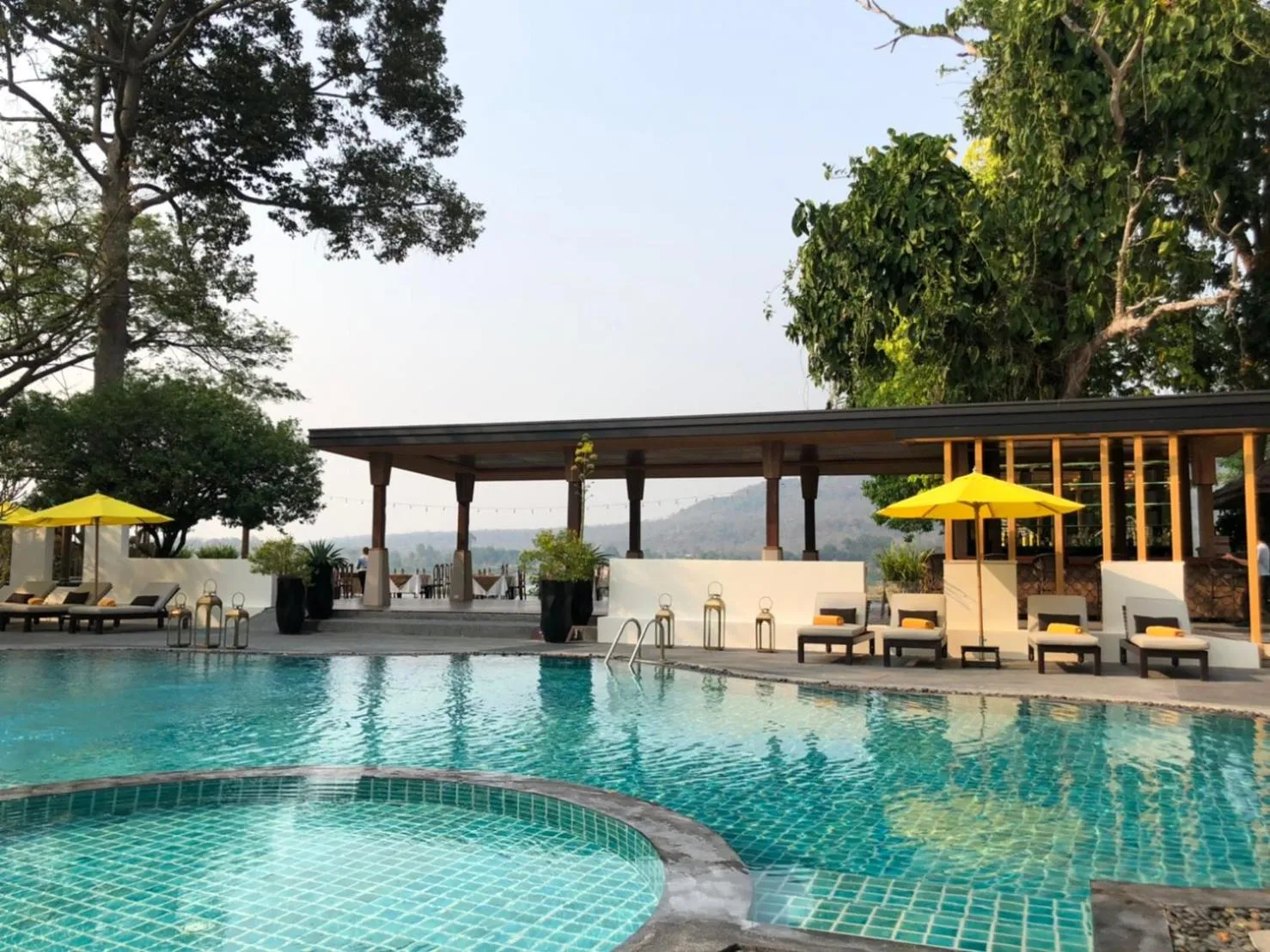 Swimming pool in Tohsang Heritage Khongjiam