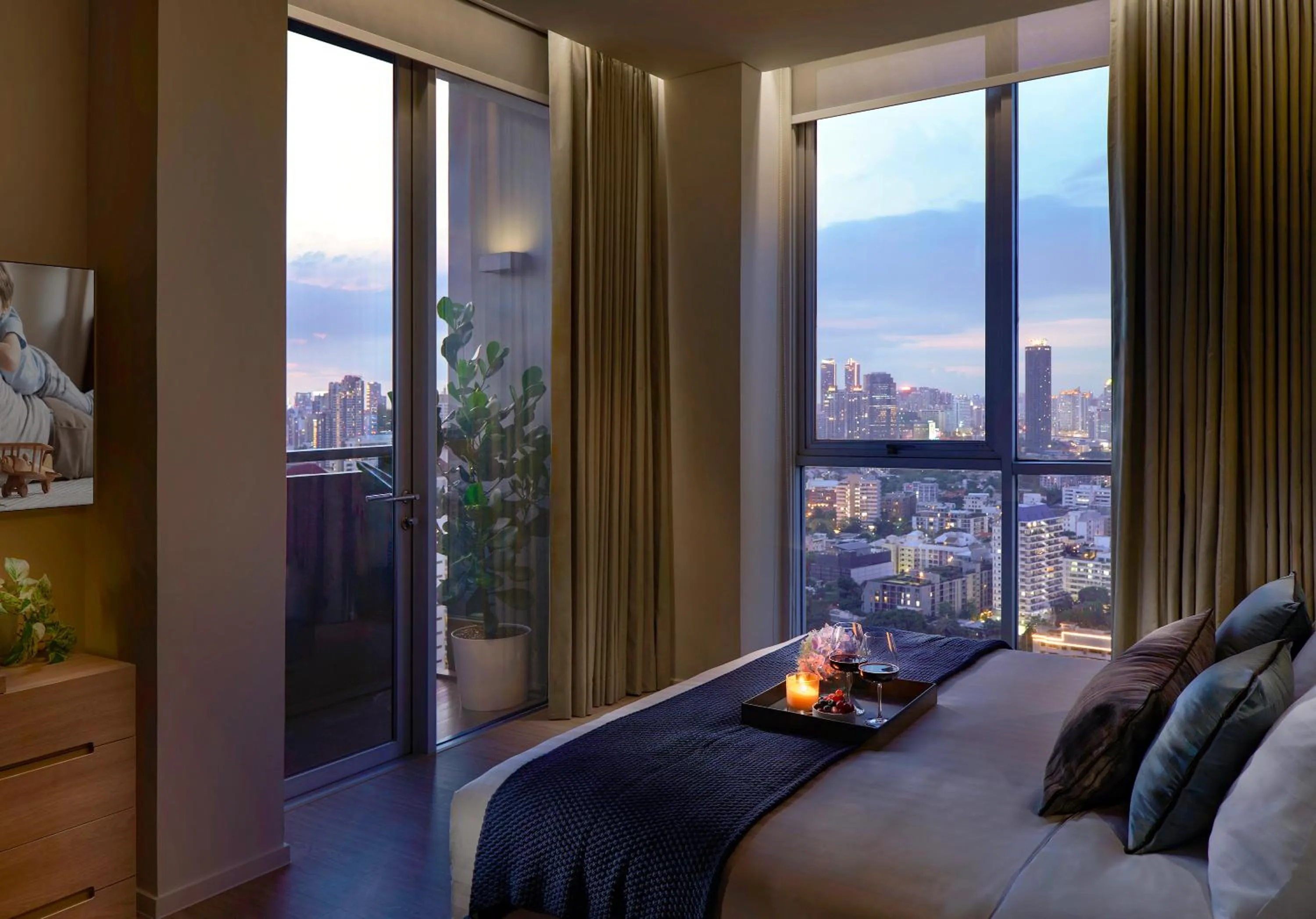 Bedroom, Bed in Somerset Sukhumvit Thonglor Bangkok