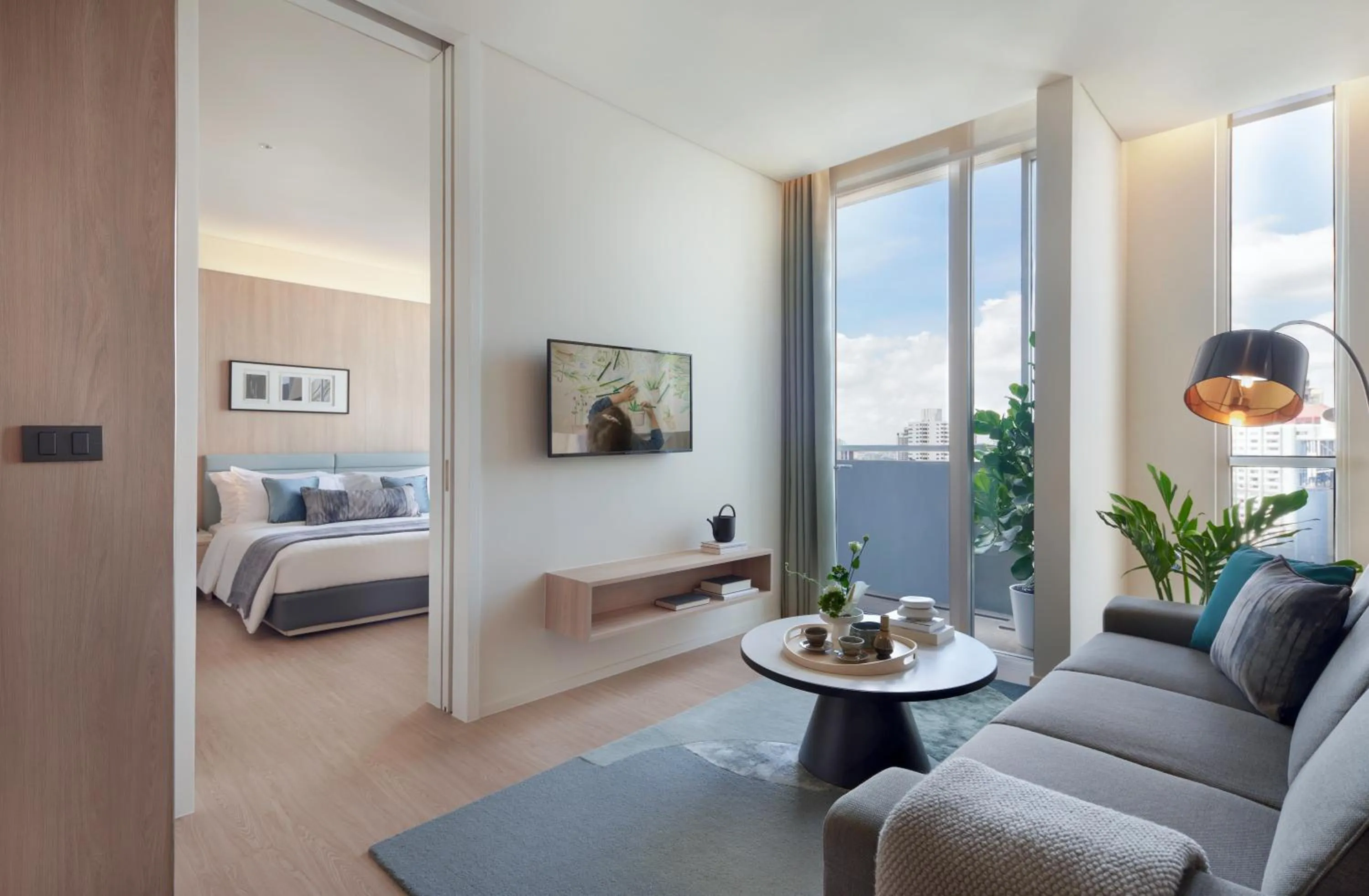 TV and multimedia, Bed in Somerset Sukhumvit Thonglor Bangkok