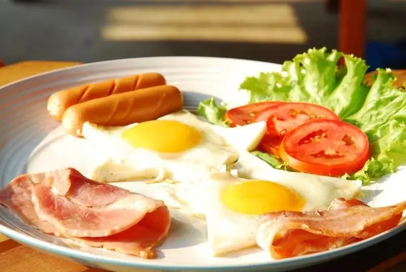 Breakfast in Boutique Raft Resort, River Kwai Breakfast in Boutique Raft Resort, River Kwai