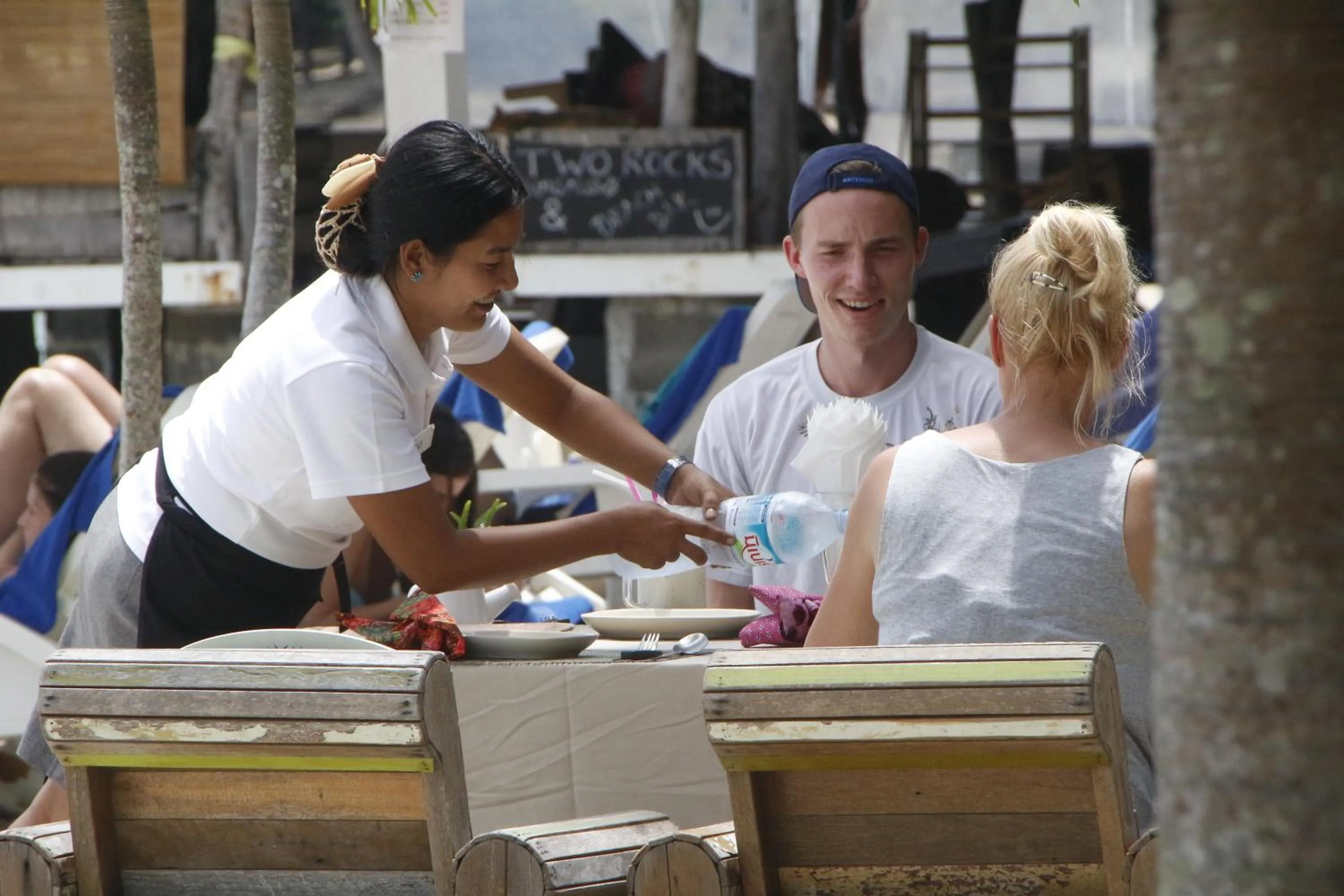 Guests in Milky Bay Resort