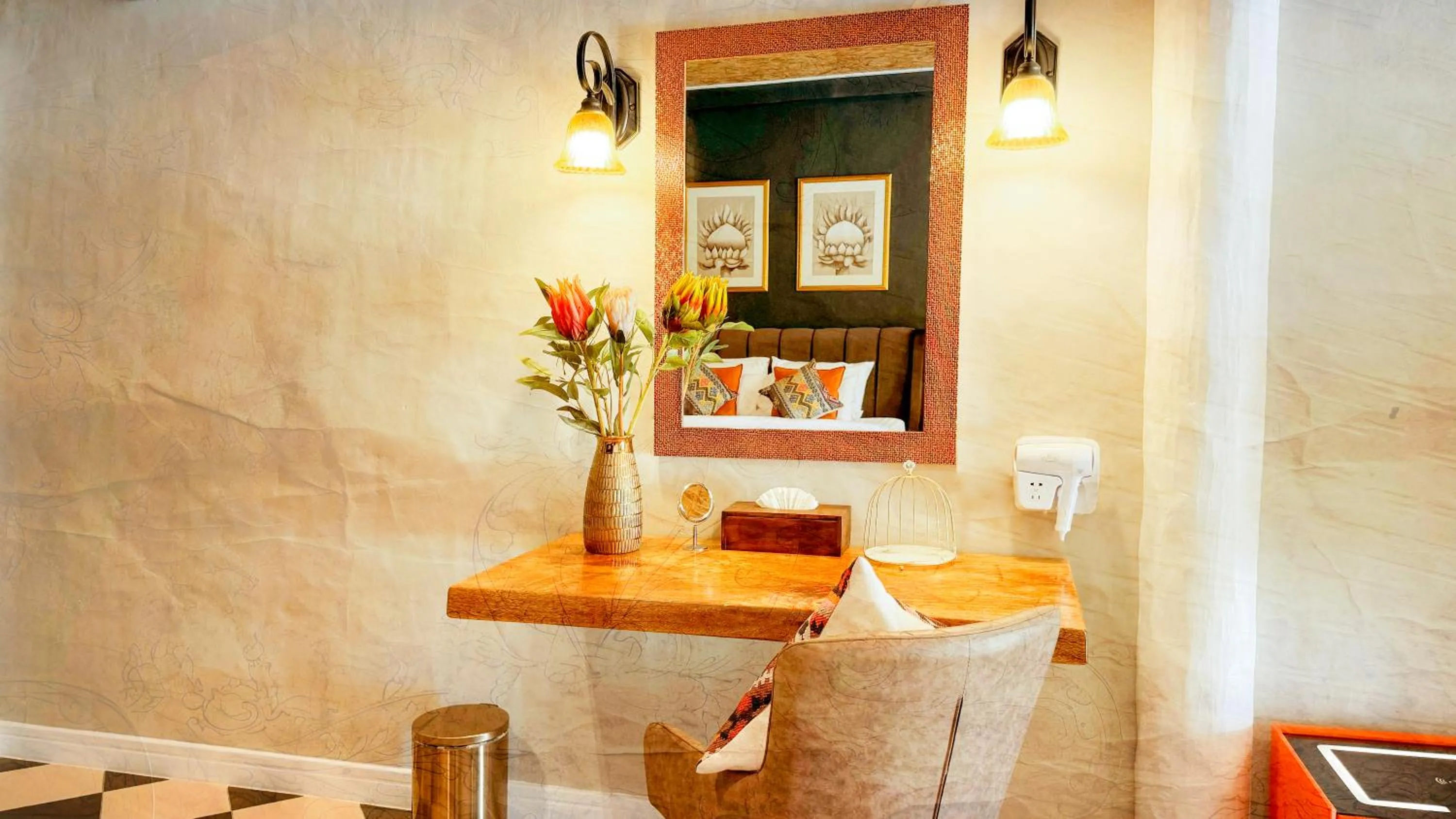 Seating area in Milky Bay Resort