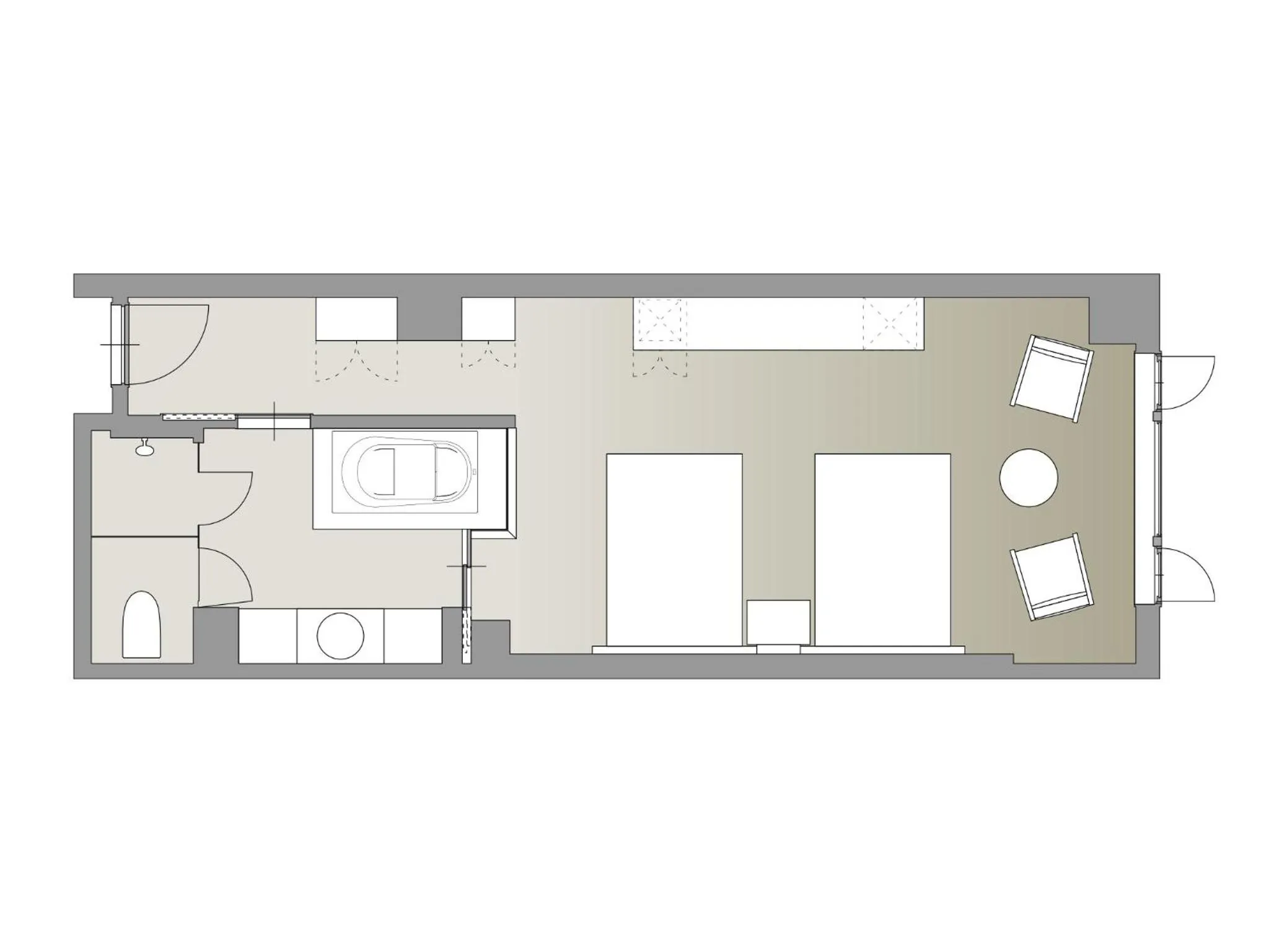 Photo of the whole room in Le Grand Kyu Karuizawa