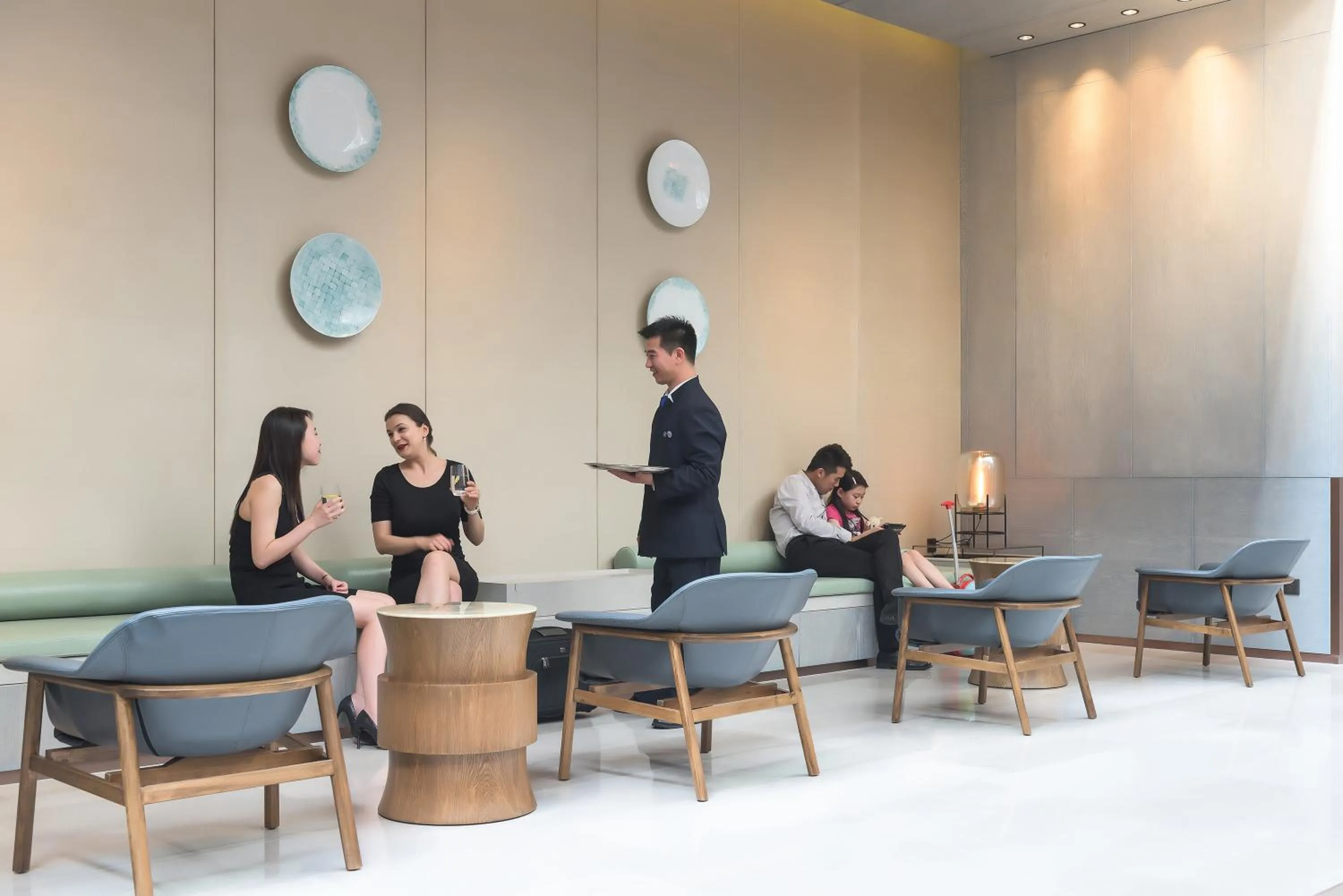 Lobby or reception in Novotel Shanghai Clover