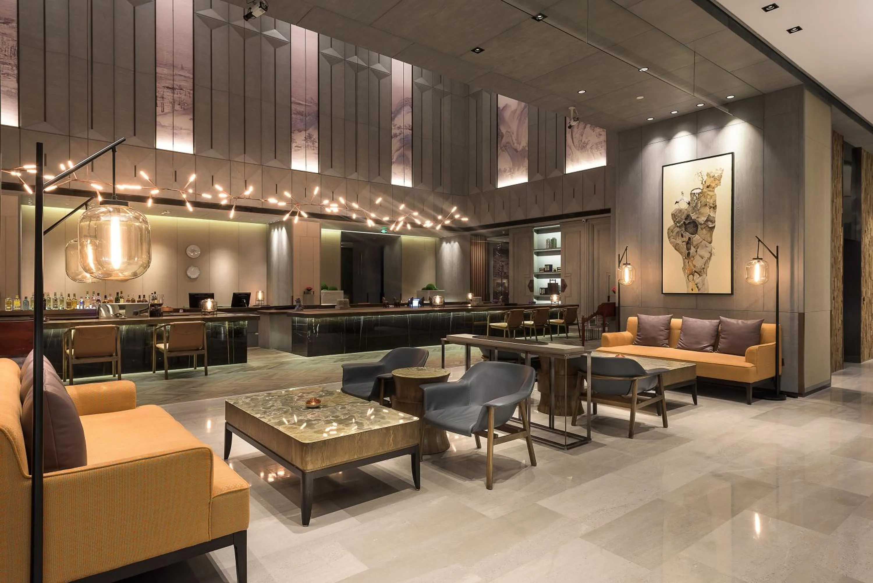 Lobby or reception in Novotel Shanghai Clover