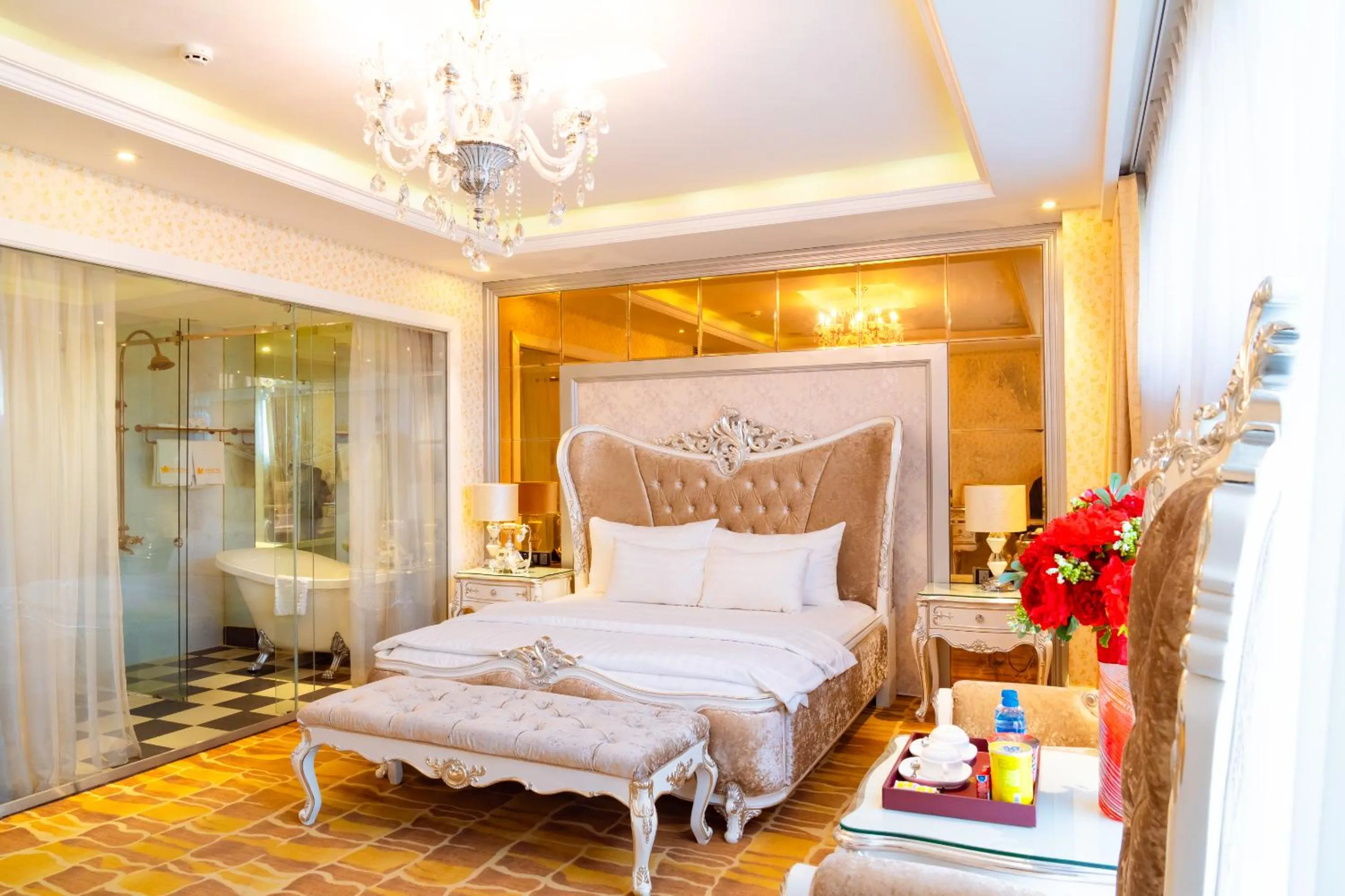 Bed in Hoang Trieu Hotel