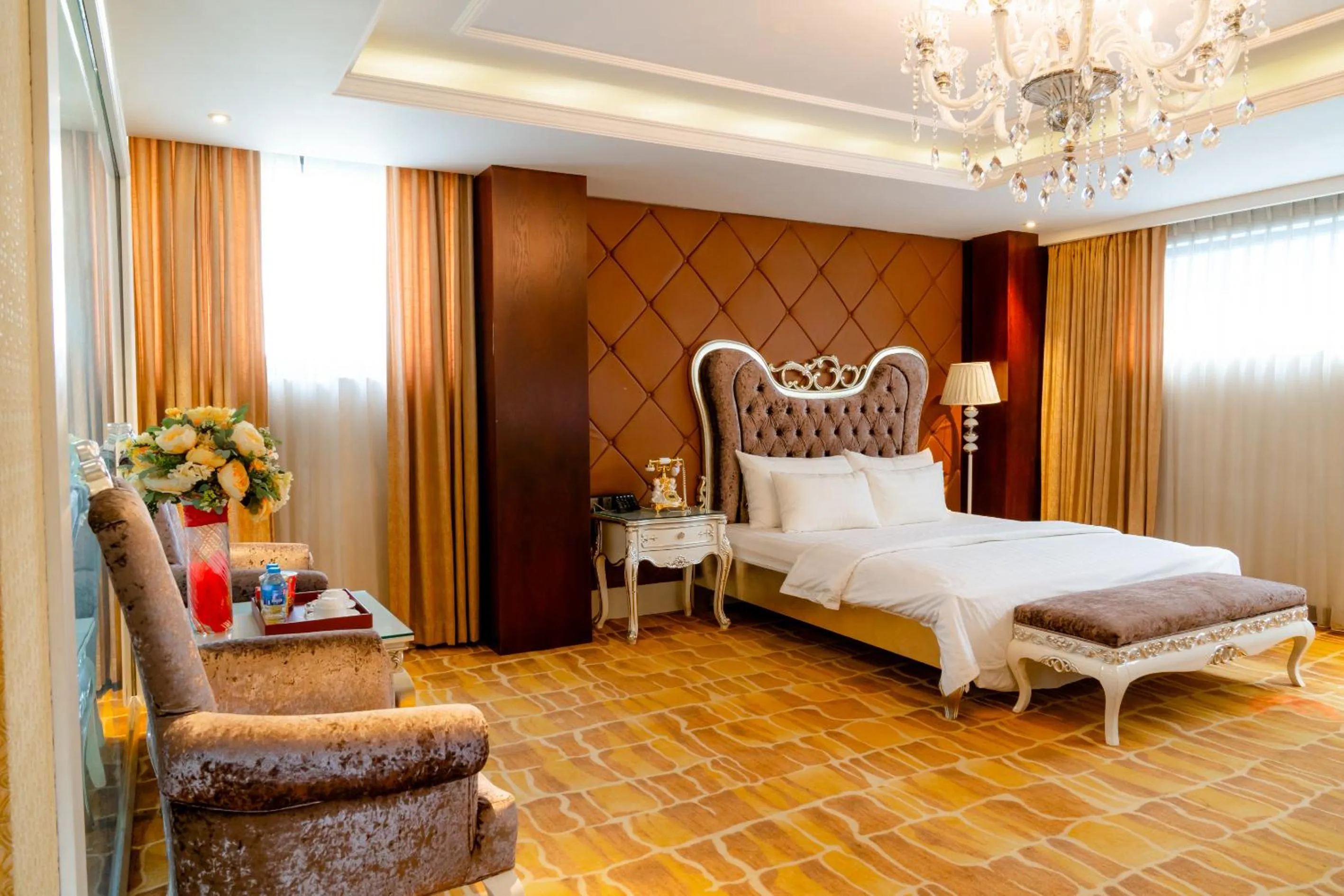 Bed in Hoang Trieu Hotel