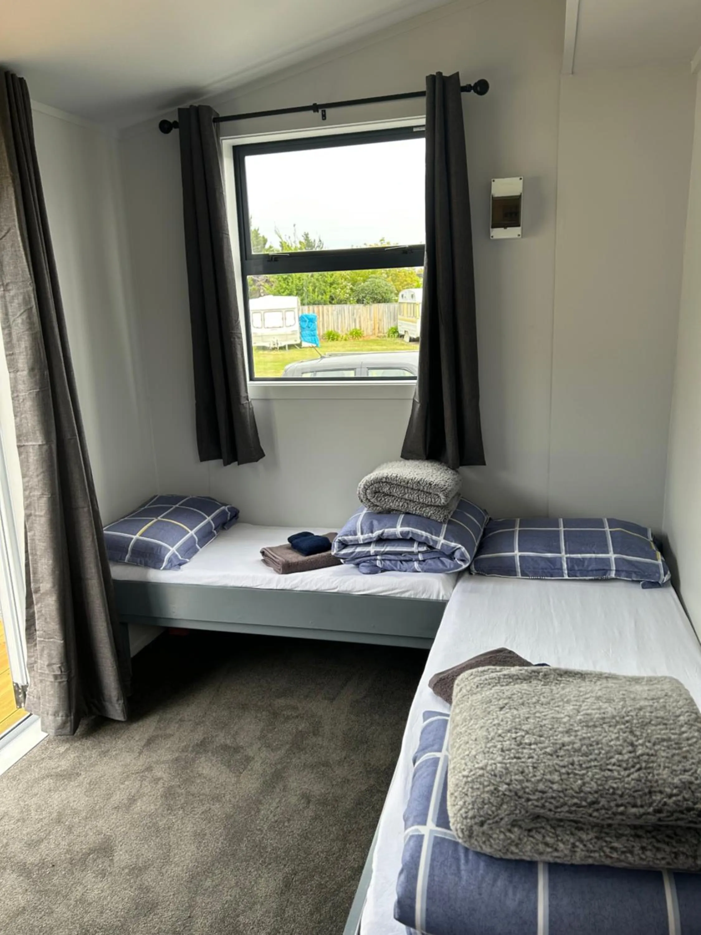 Bed in Leithfield Beach Holiday Park