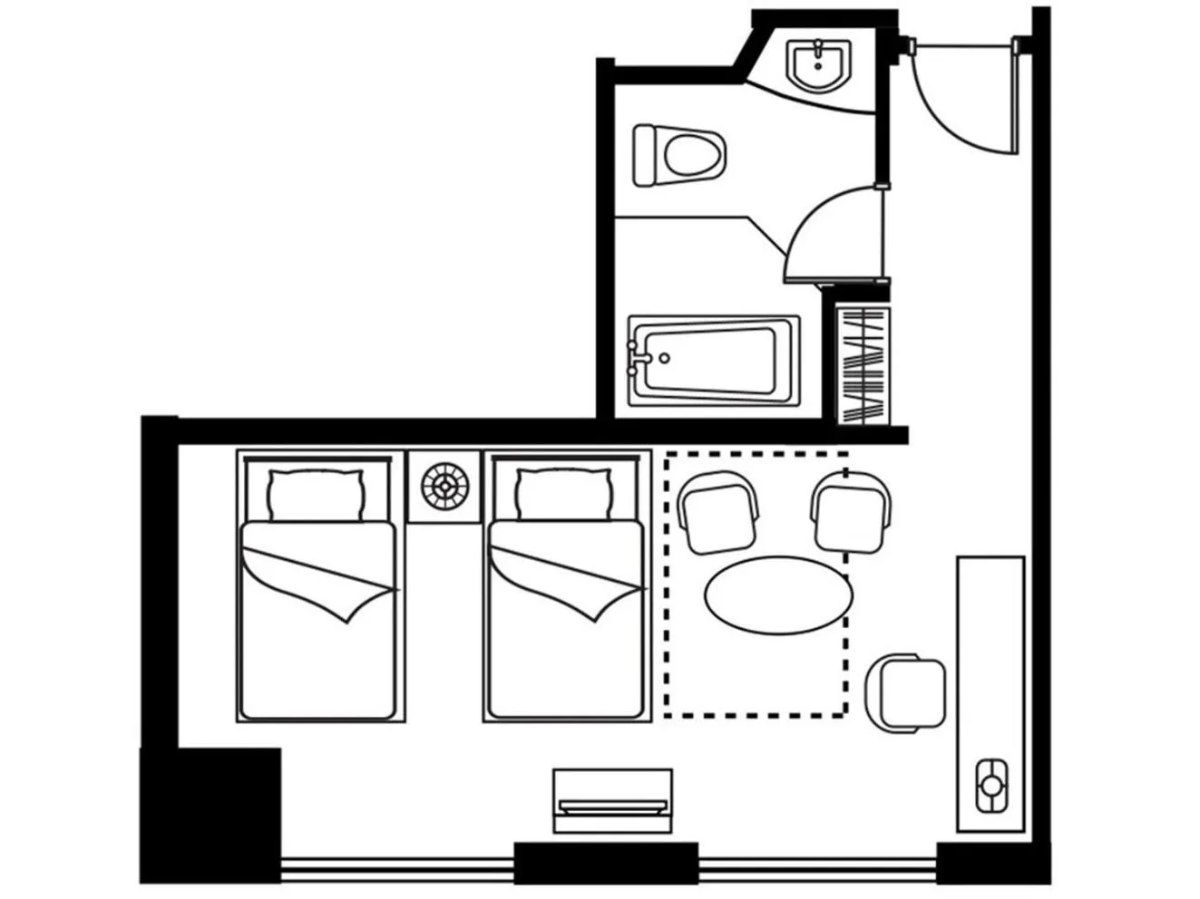 Photo of the whole room in Citadines Central Shinjuku Tokyo
