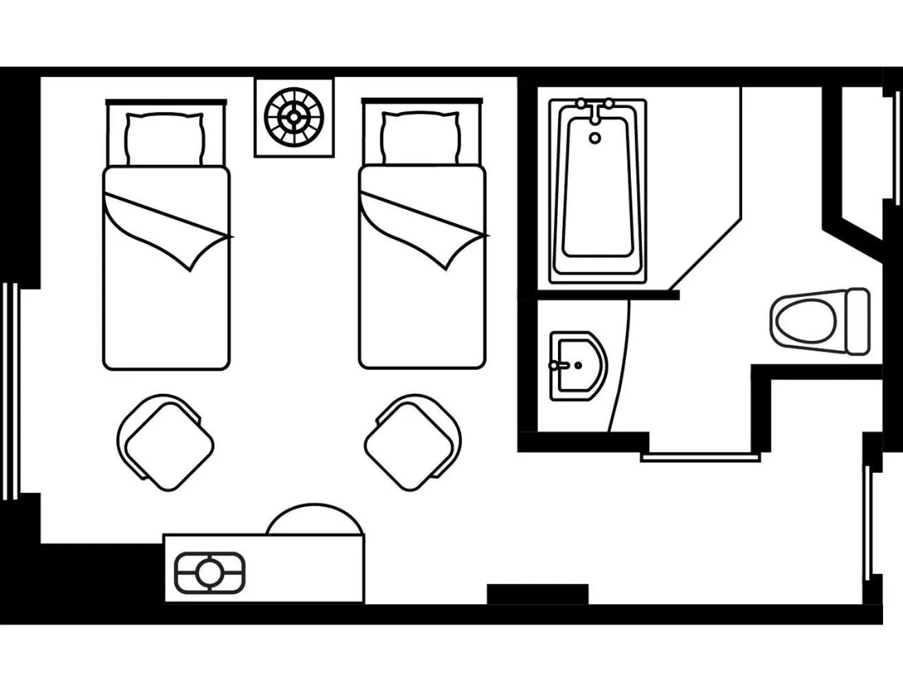 Photo of the whole room in Citadines Central Shinjuku Tokyo