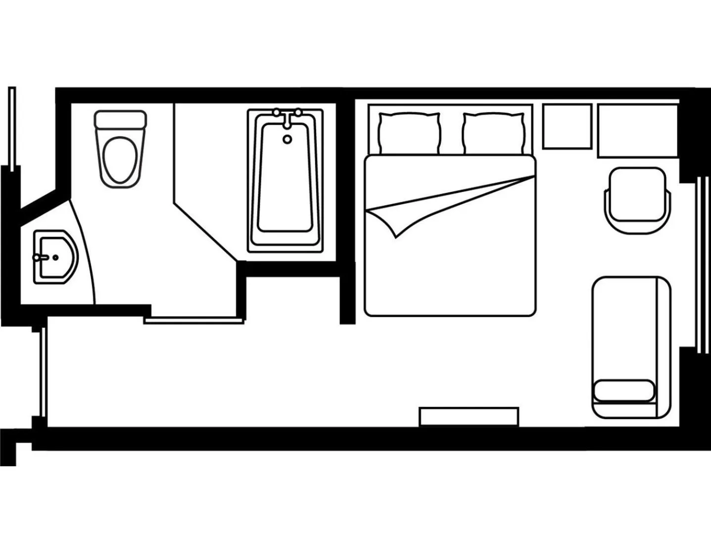 Photo of the whole room in Citadines Central Shinjuku Tokyo
