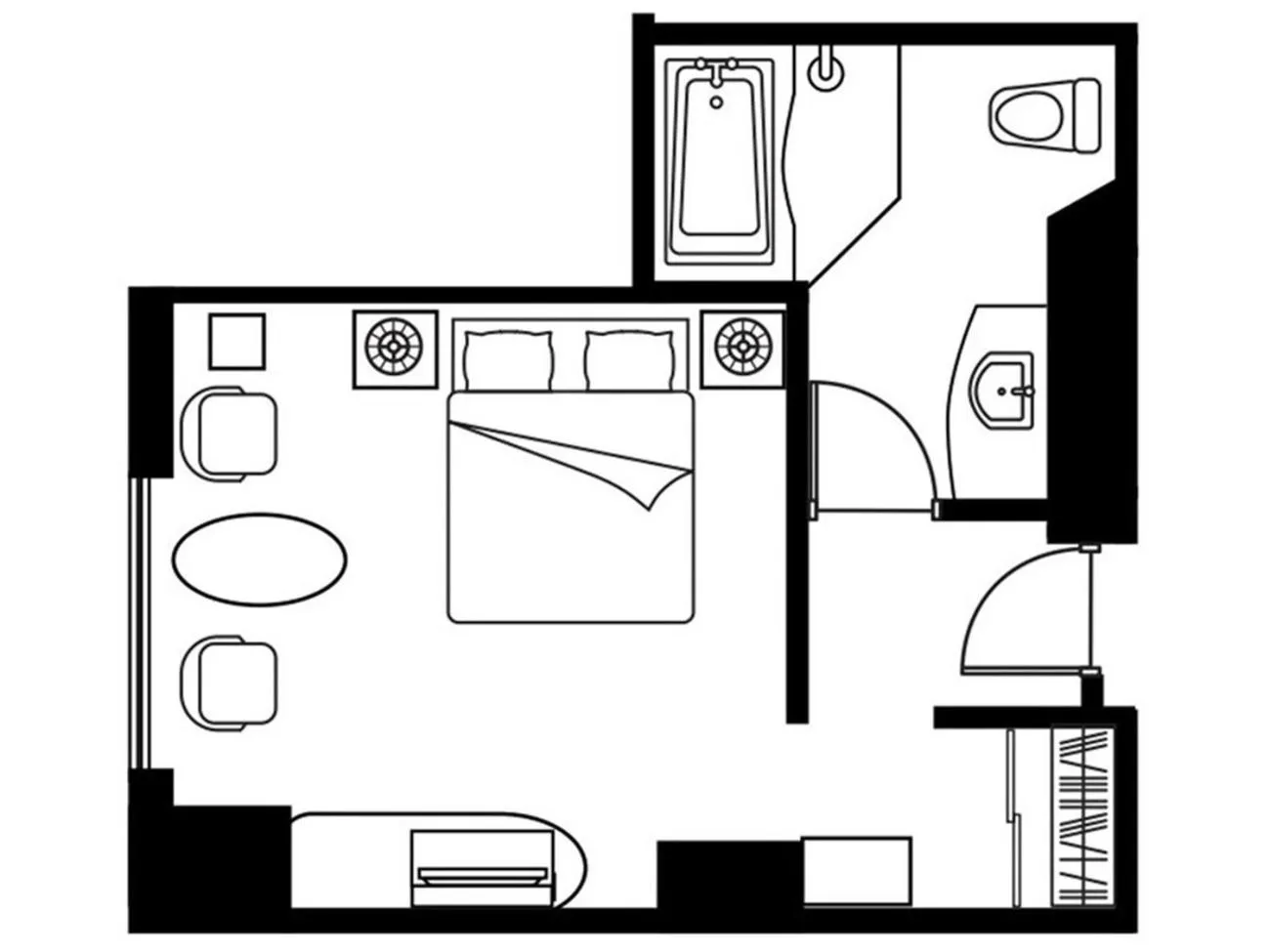 Photo of the whole room in Citadines Central Shinjuku Tokyo