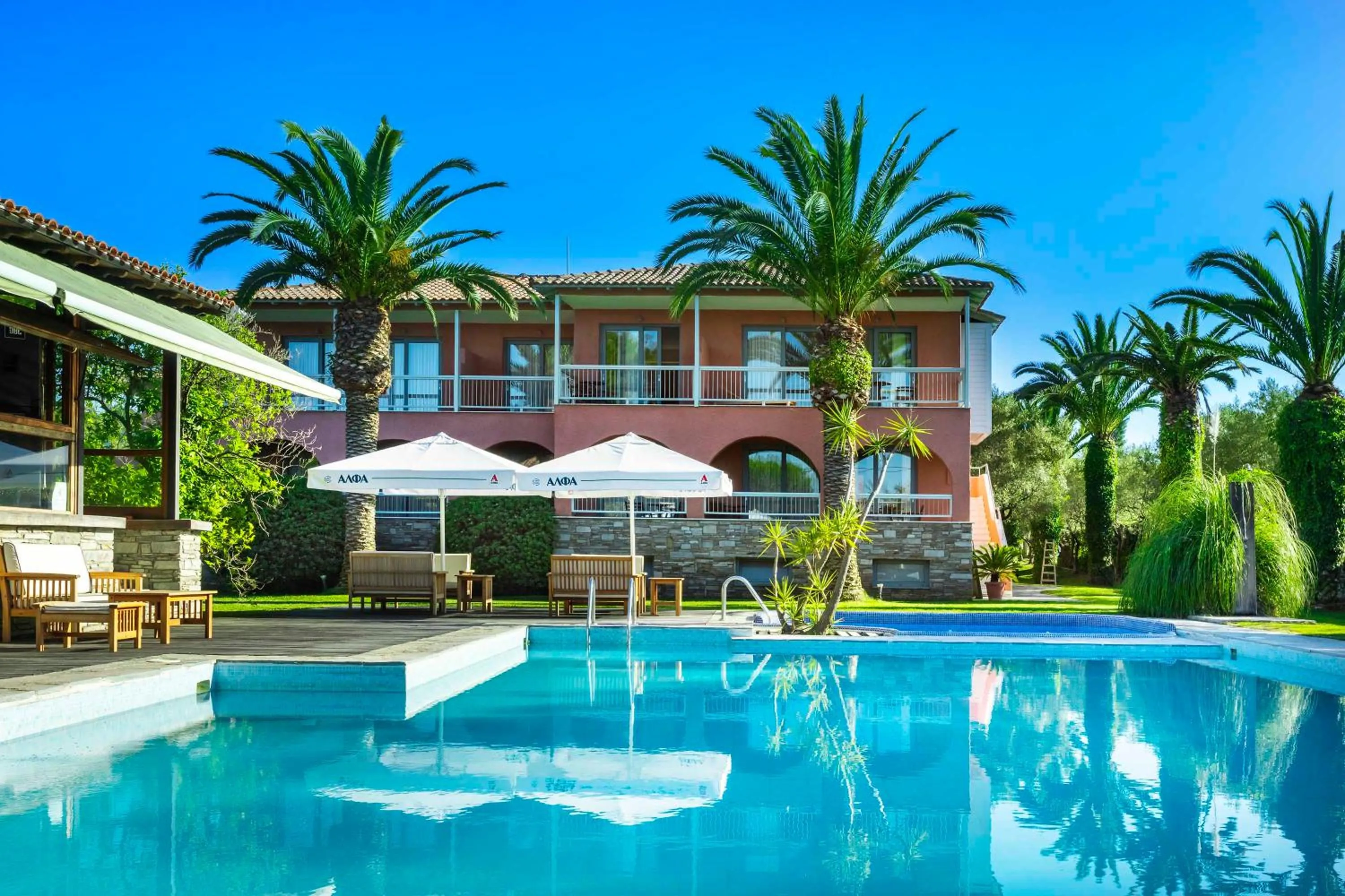 Property building in Hotel Hanioti Village Spa