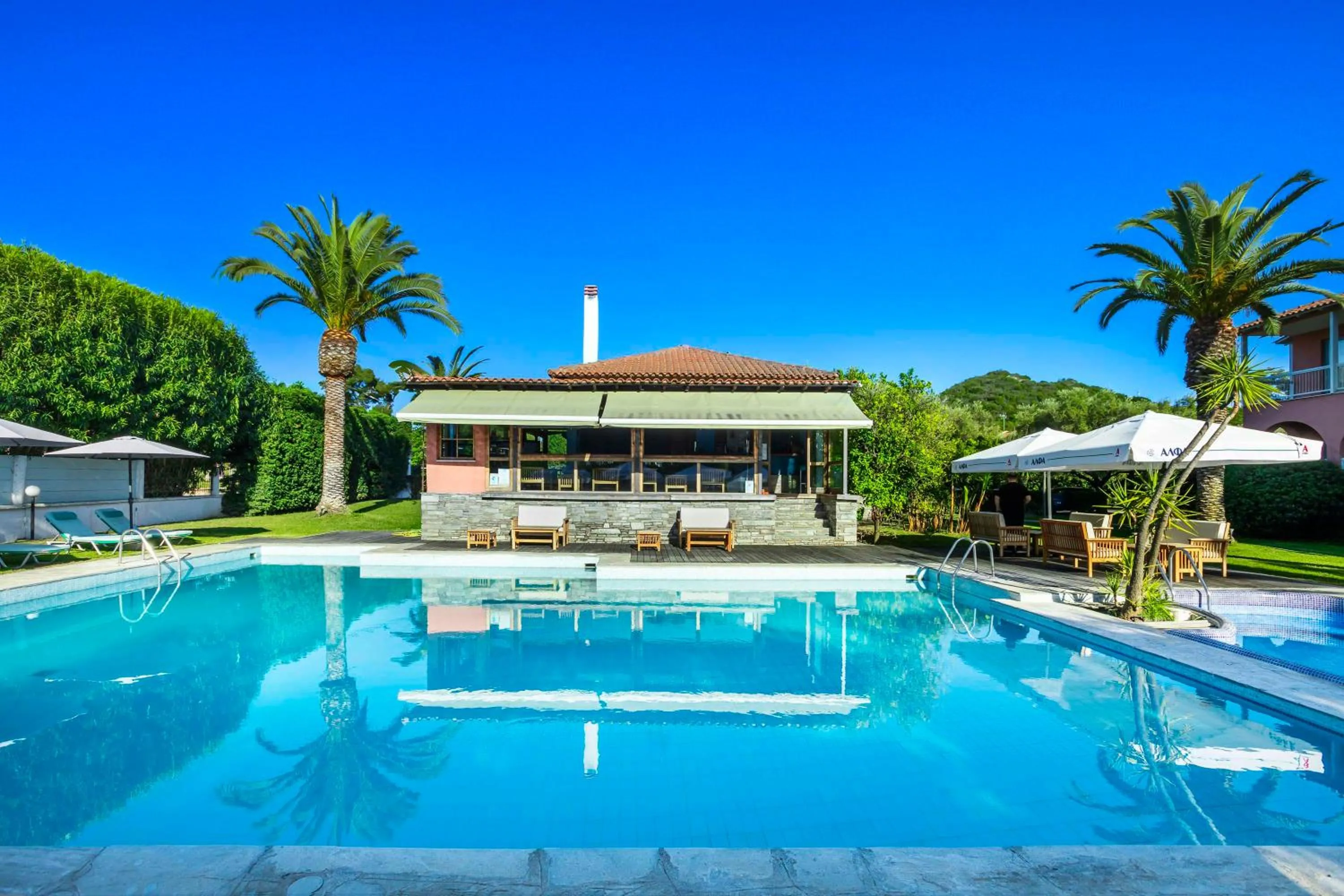 Swimming pool in Hotel Hanioti Village Spa