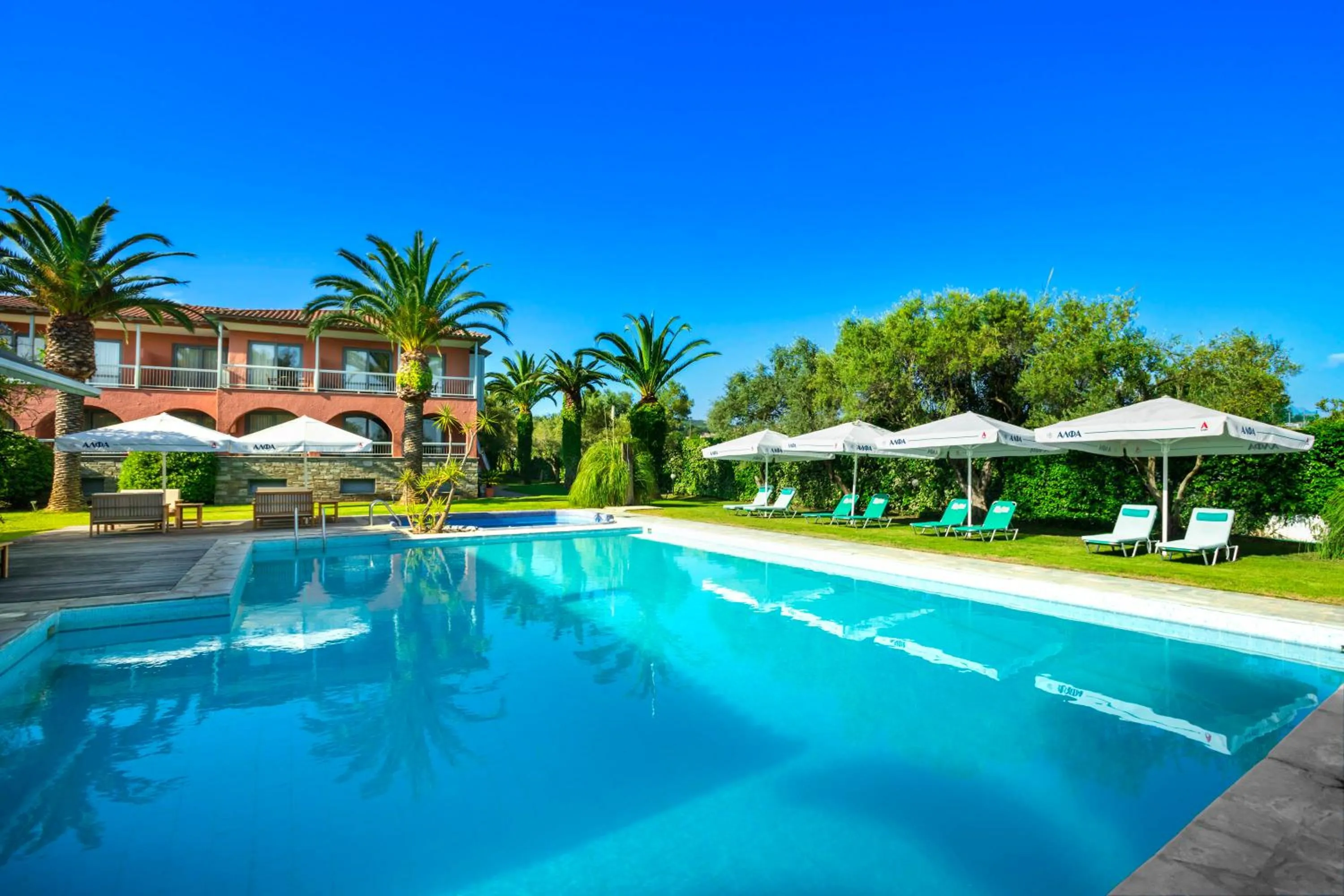 Swimming pool in Hotel Hanioti Village Spa