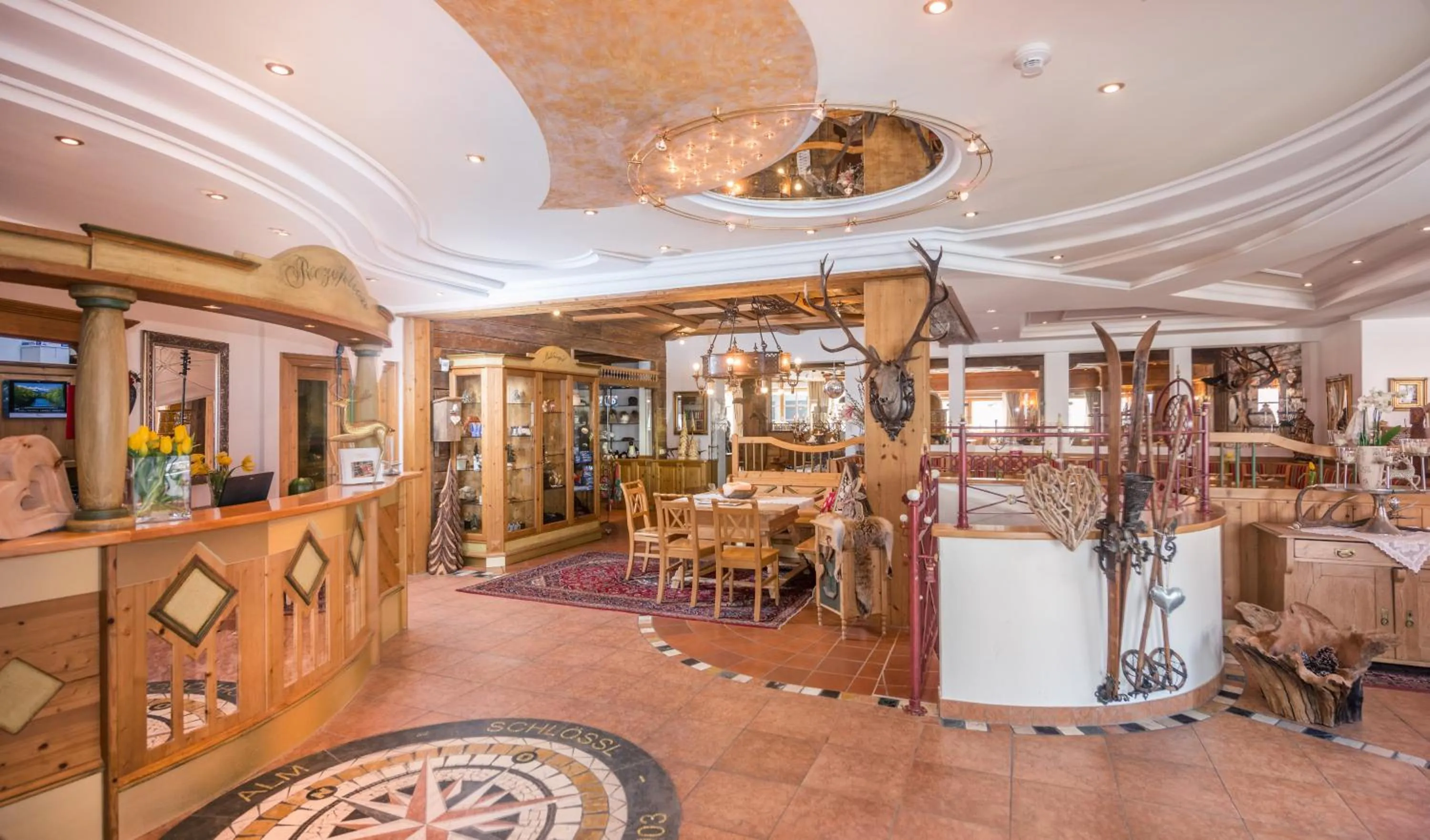 Lobby or reception in Hotel Almschlössl & Schrotteralm