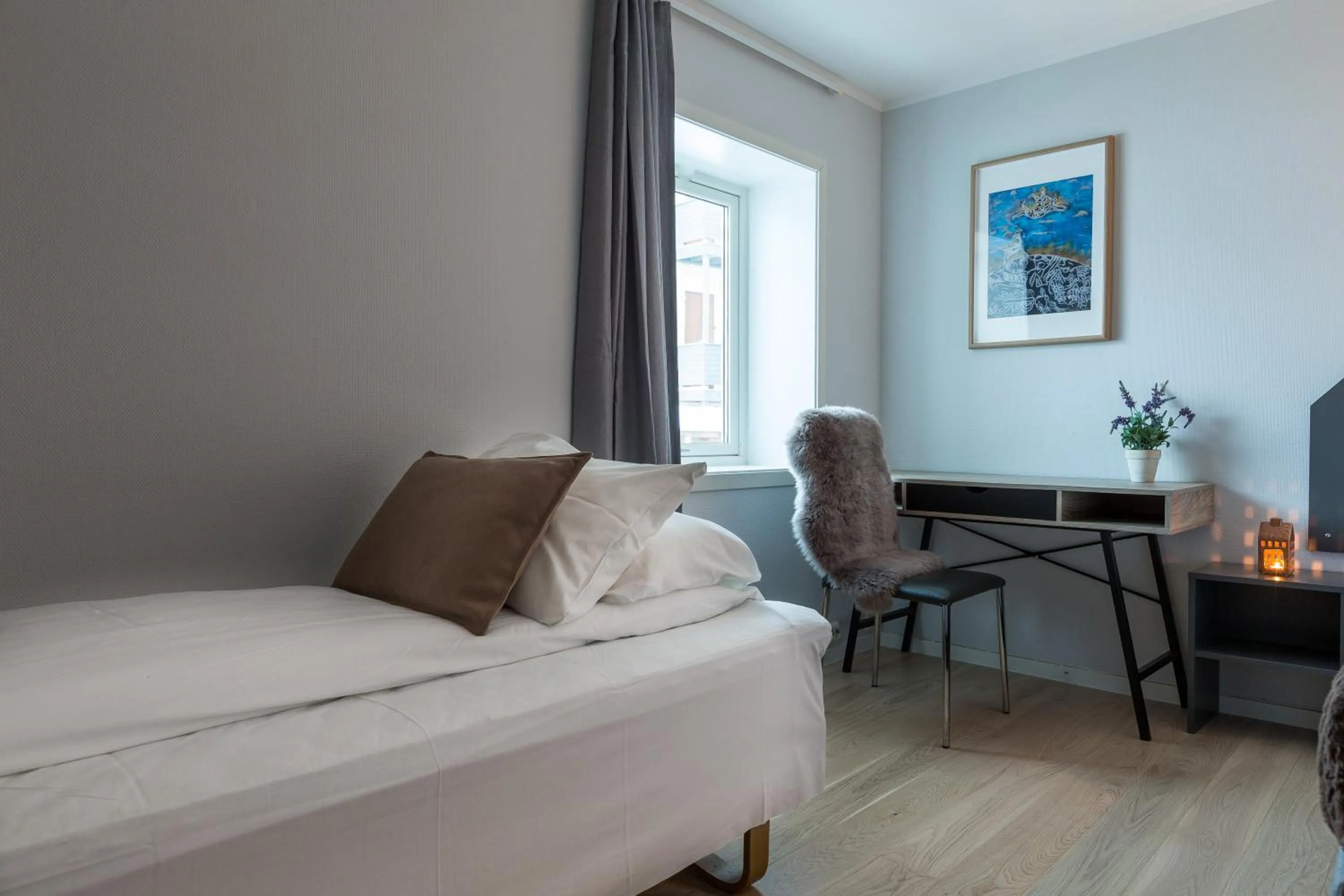 Bed in Enter Viking Hotel