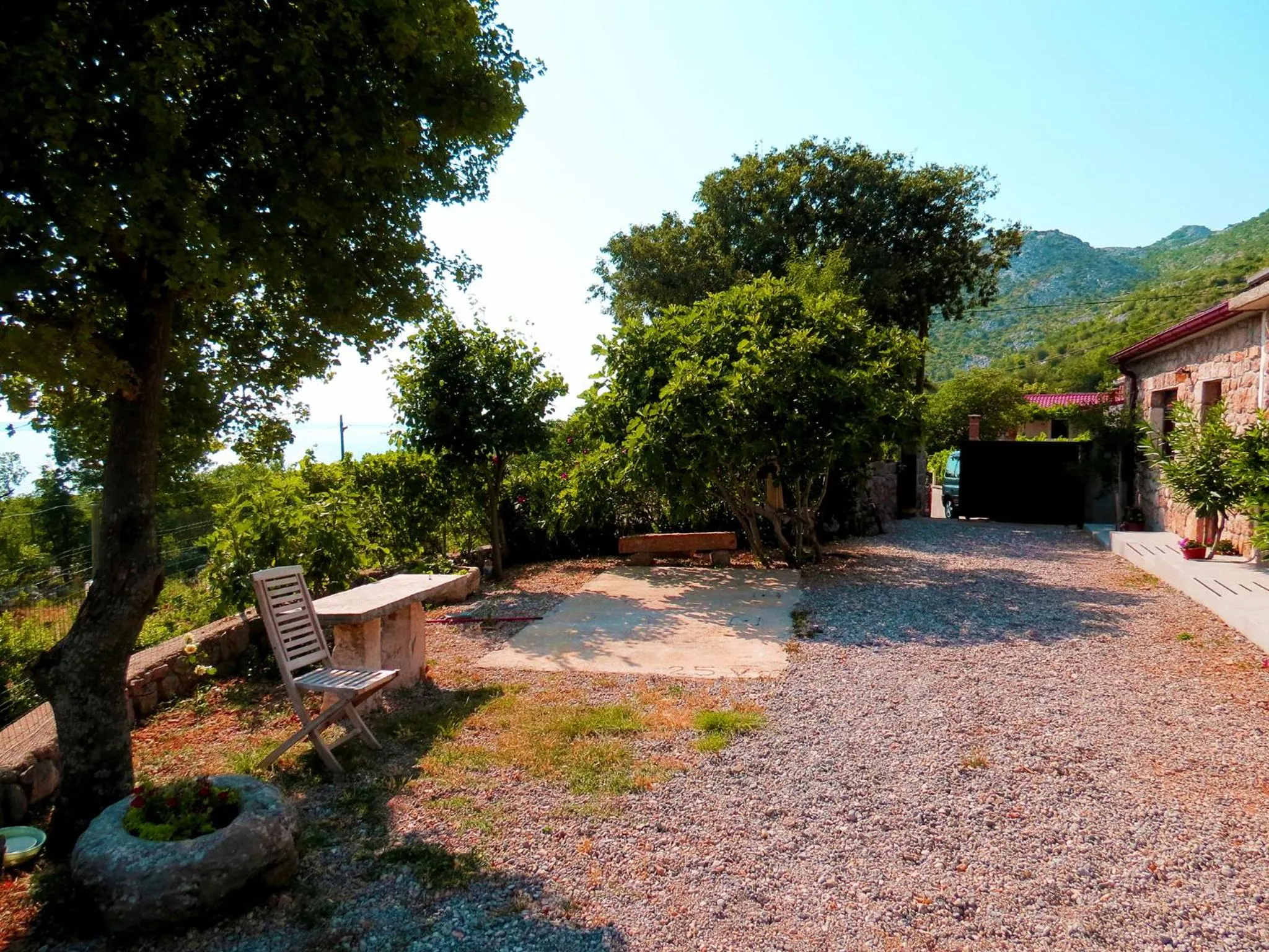 Patio in Holiday Home Milovci