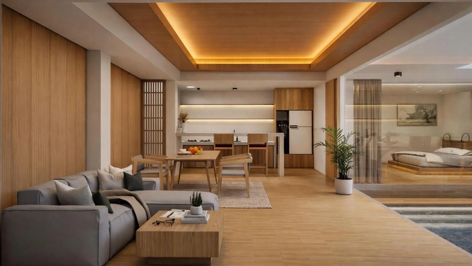 Living room, Bed in Bvilla Spa