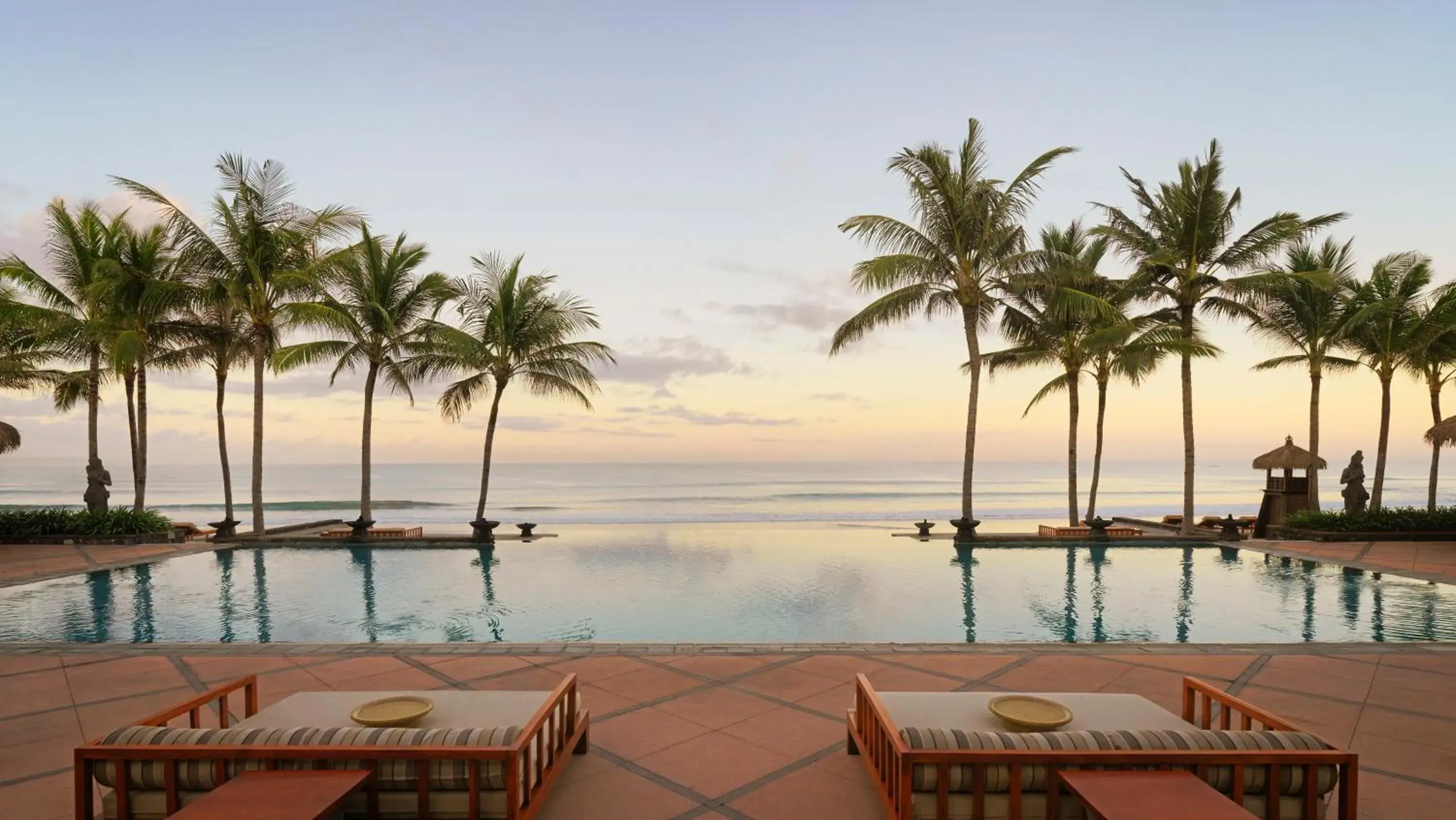 Pool view in The Legian Seminyak, Bali Pool view in The Legian Seminyak, Bali