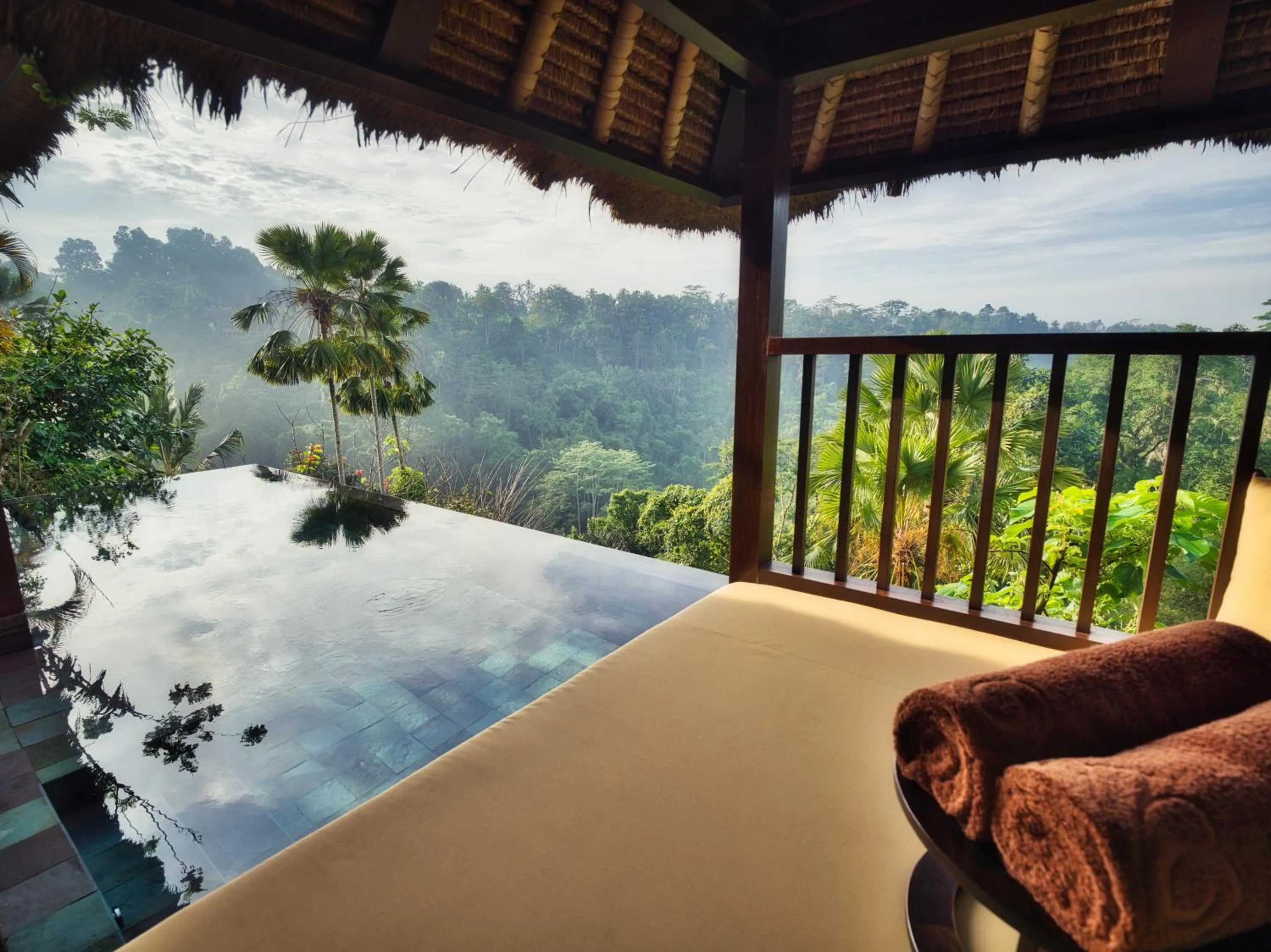 Pool view in Hanging Gardens of Bali