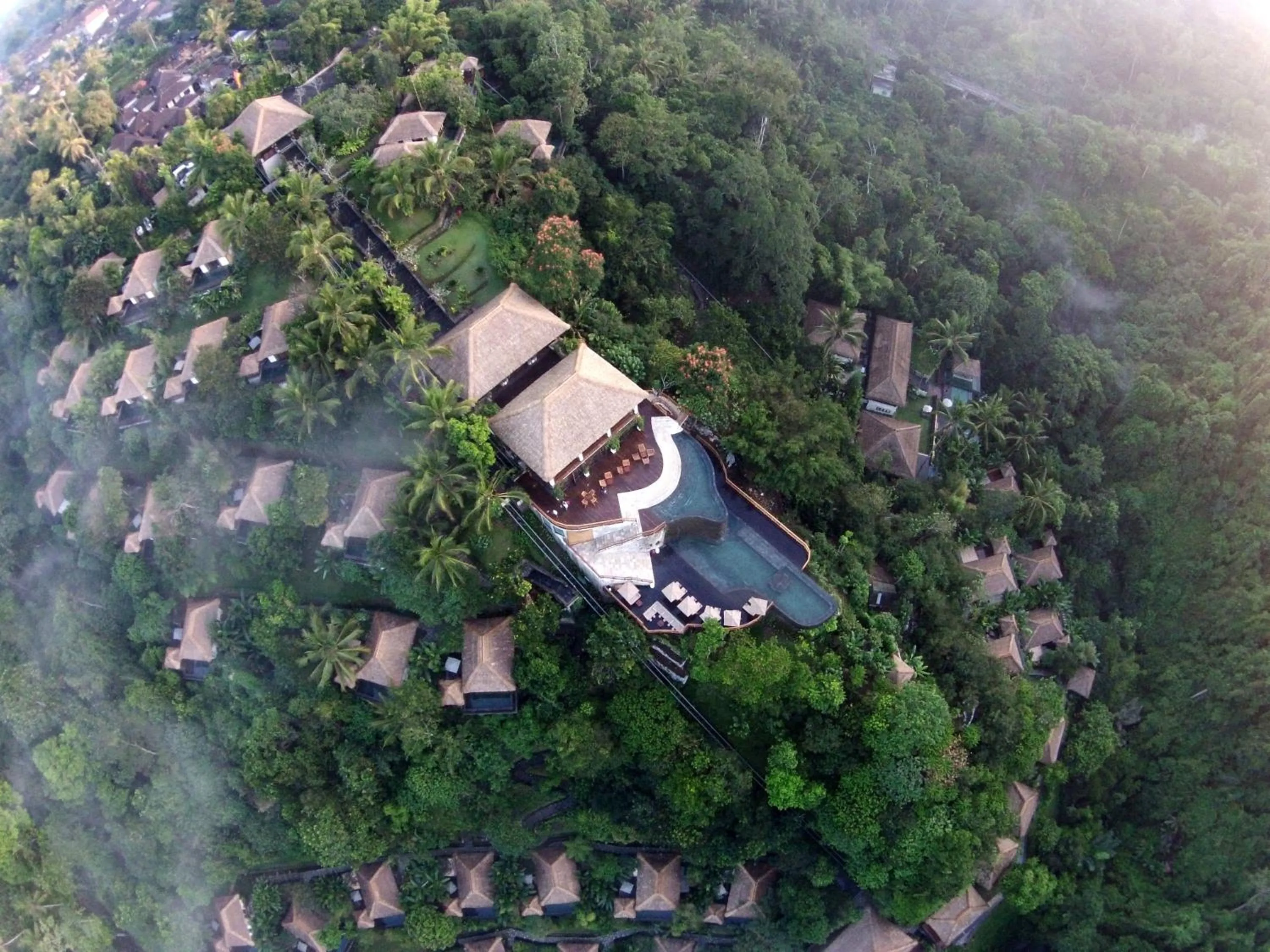 Bird's eye view in Hanging Gardens of Bali