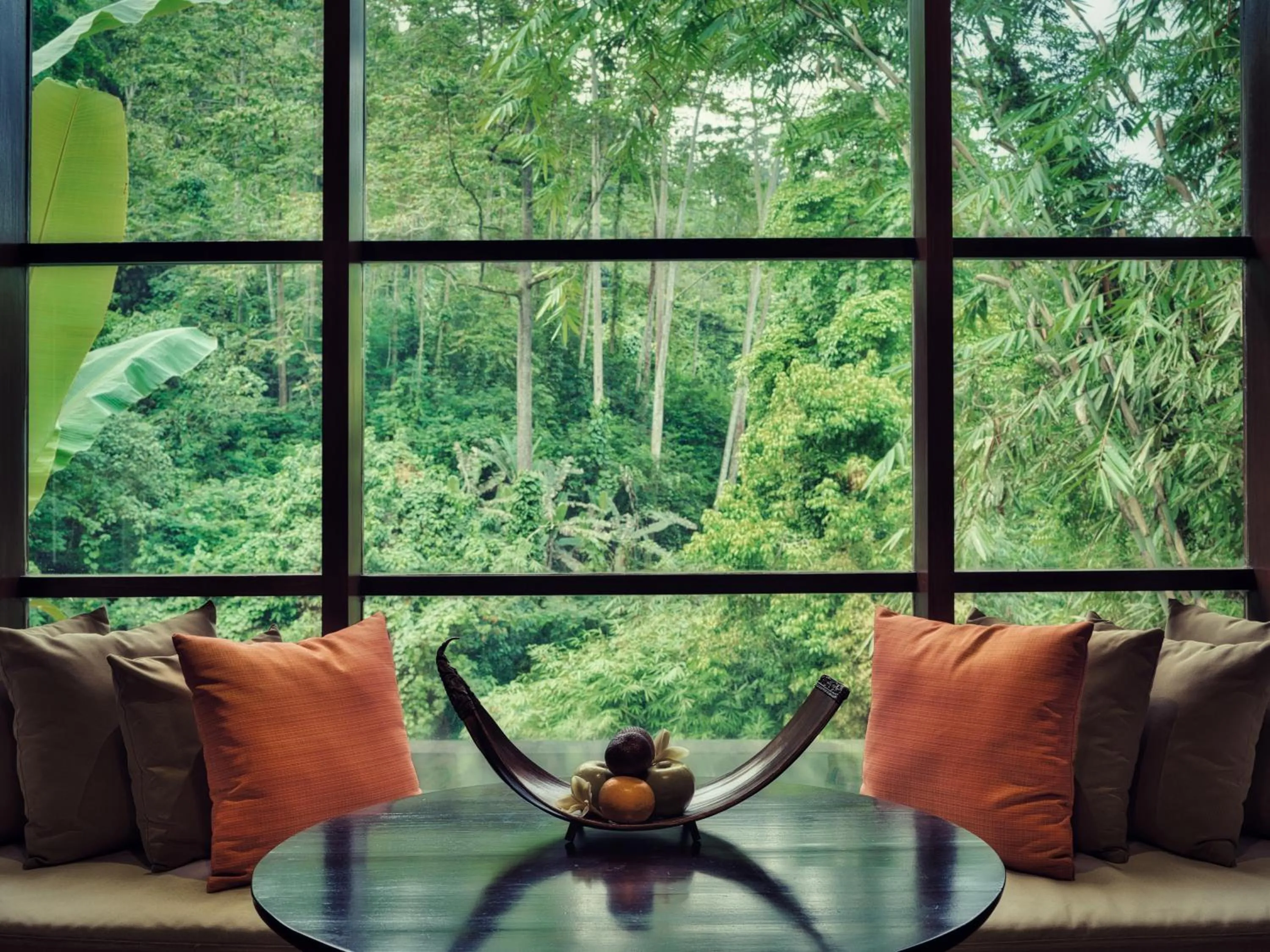 Seating area in Hanging Gardens of Bali