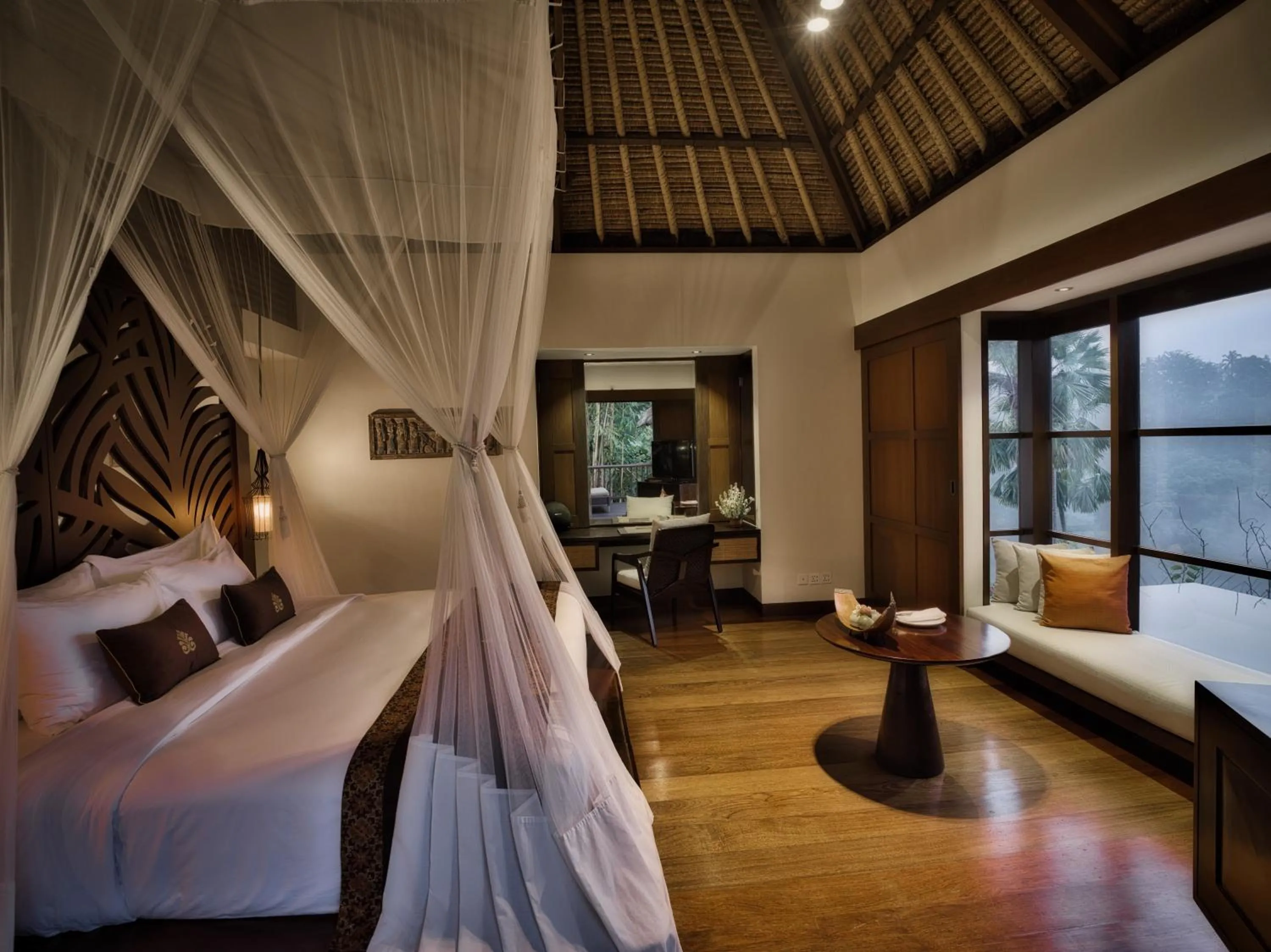Seating area, Bed in Hanging Gardens of Bali