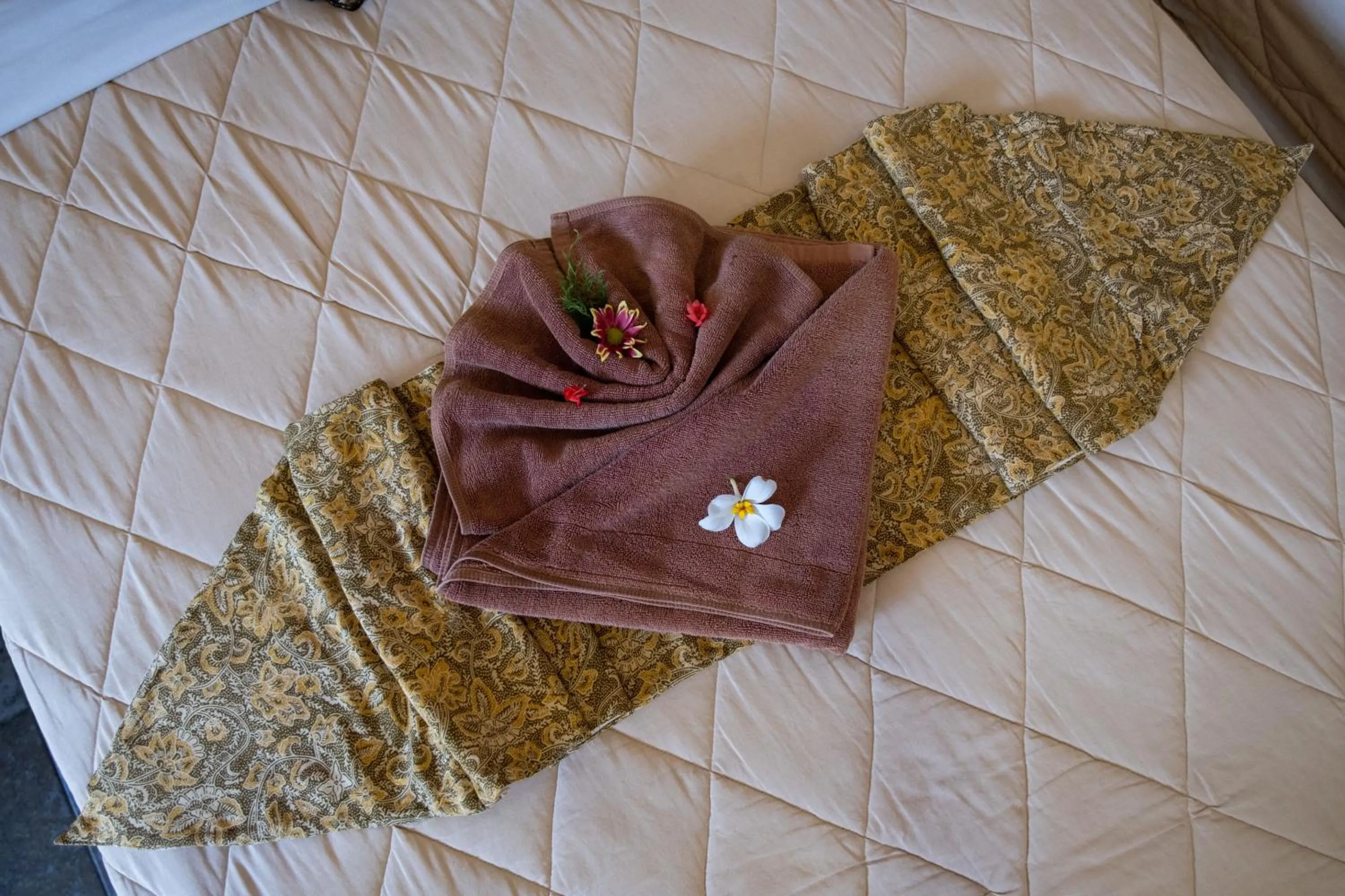 Bed in Absolute Scuba Bali Dive Resort