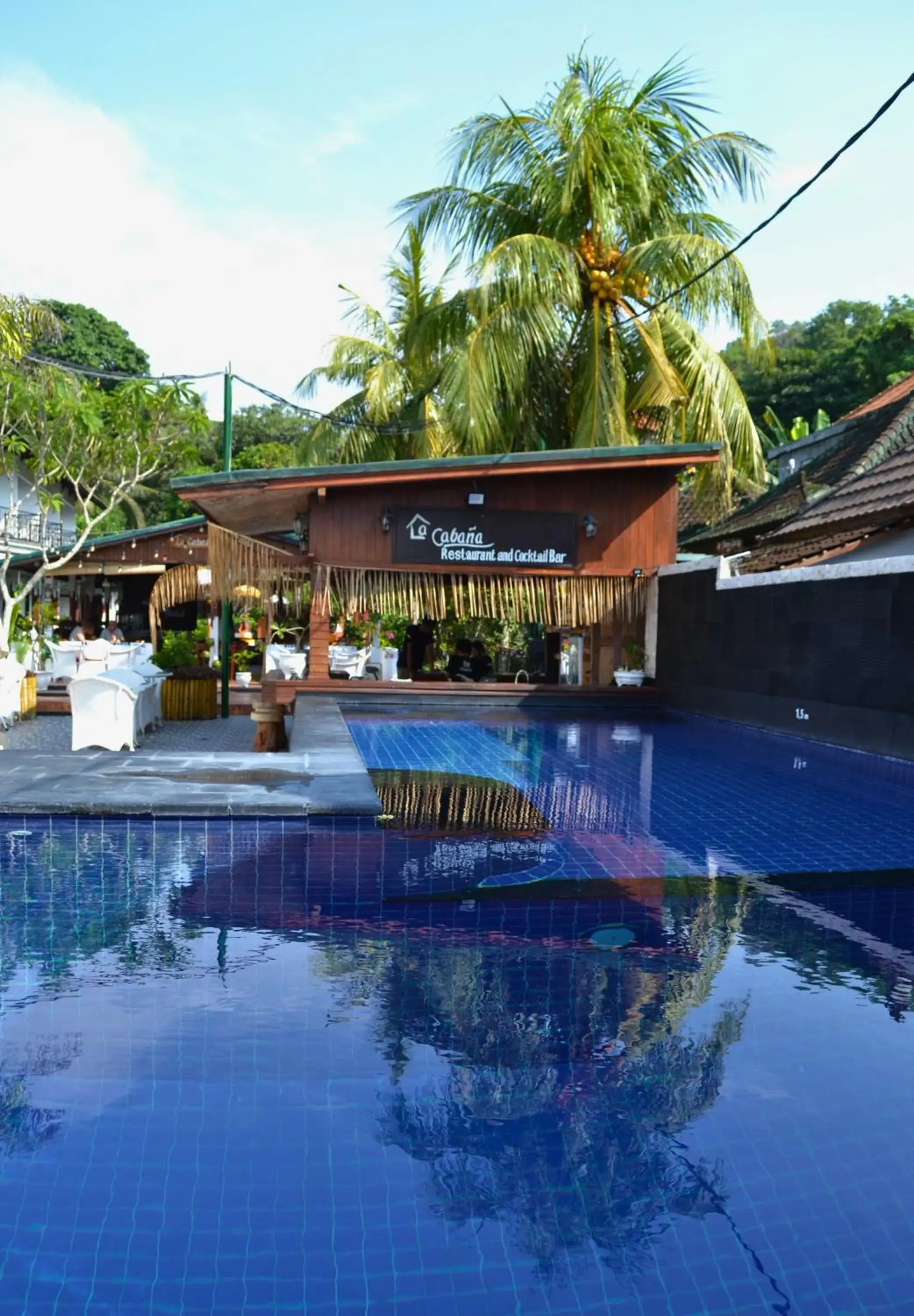Pool view in Absolute Scuba Bali Dive Resort Pool view in Absolute Scuba Bali Dive Resort